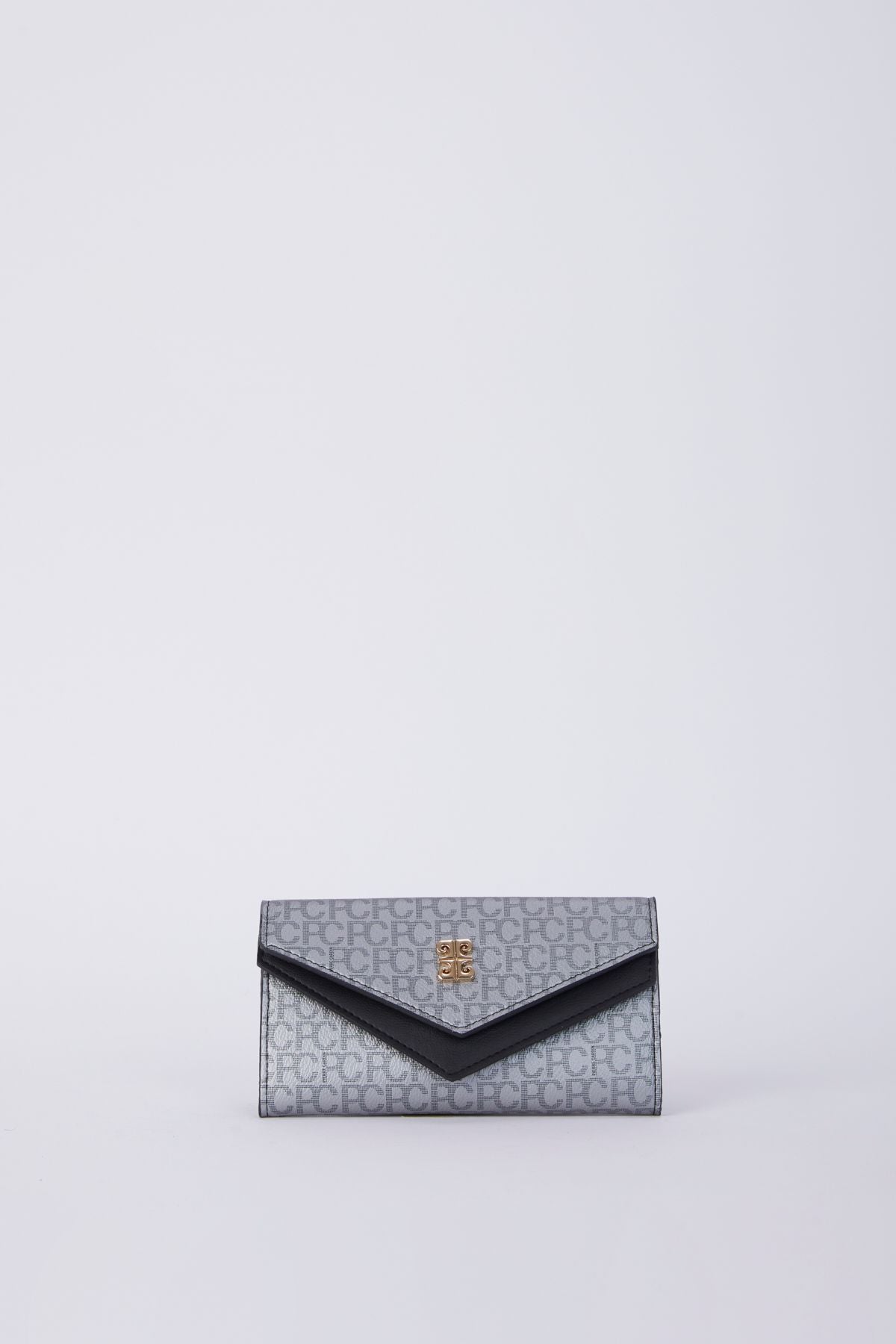 Platin Gümüş Küçük Alfabe Monogram Zarf Form Kadın Portföy & Clutch Çanta