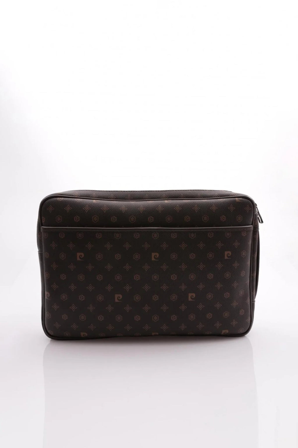 Kahverengi Monogram El Tutma Saplı Fermuar Kapamalı Erkek Laptop & Evrak Çantası