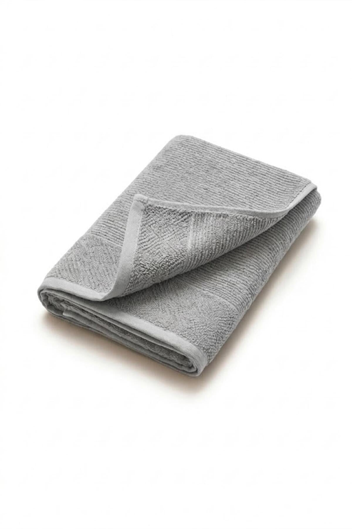 Be-0828-Gy %100 Pamuk Gri 50X90 Cm El Havlusu
