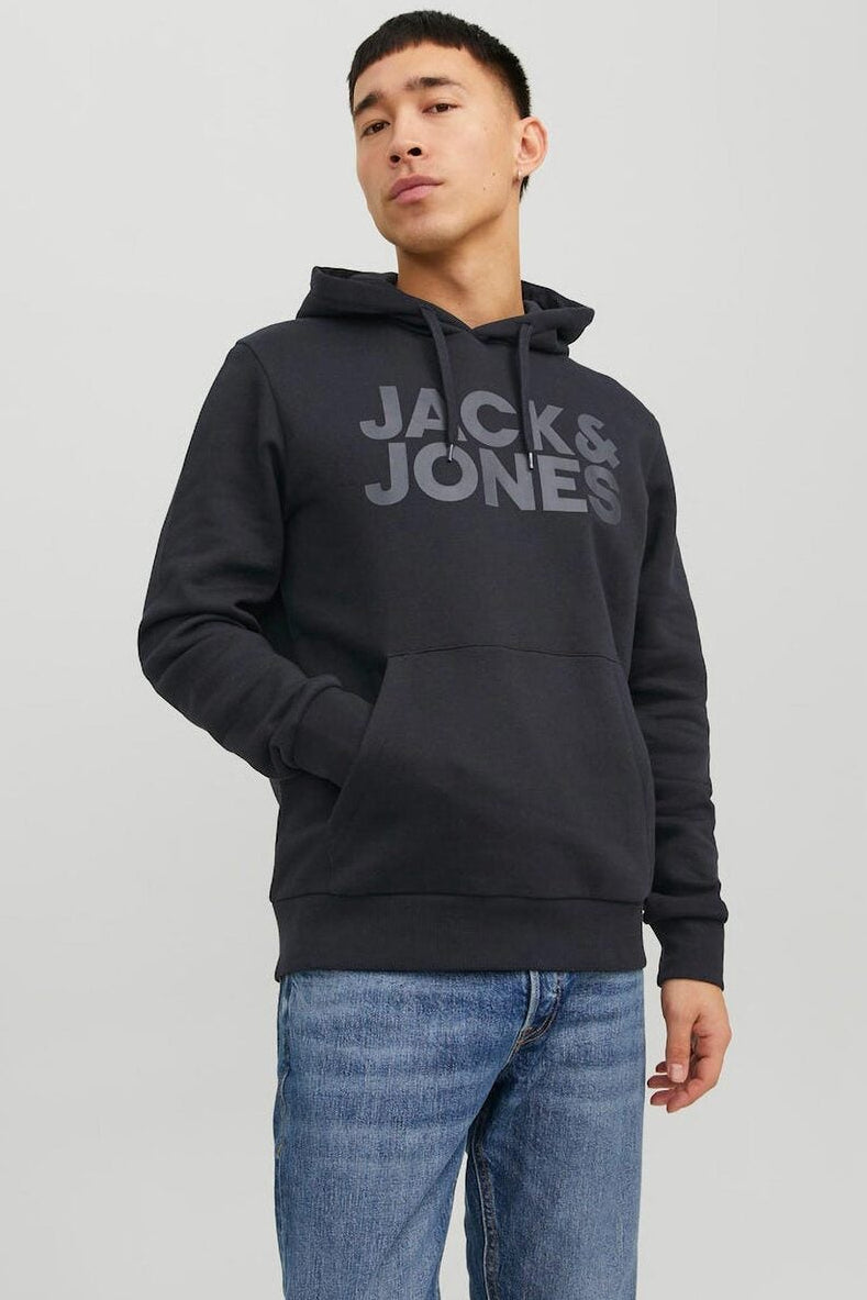 Tunnelzug, Kängurutasche ve Label-Print ile Kapuzenpullover CORP Kapüşonlu Üst