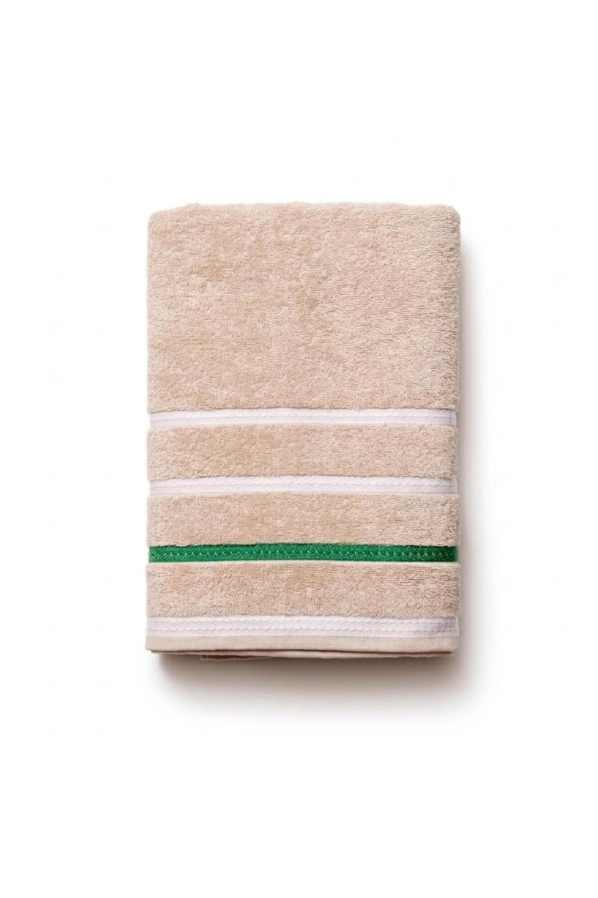 Be-0927-Bg %100 Pamuk Bej 70X140 Cm Banyo Havlusu