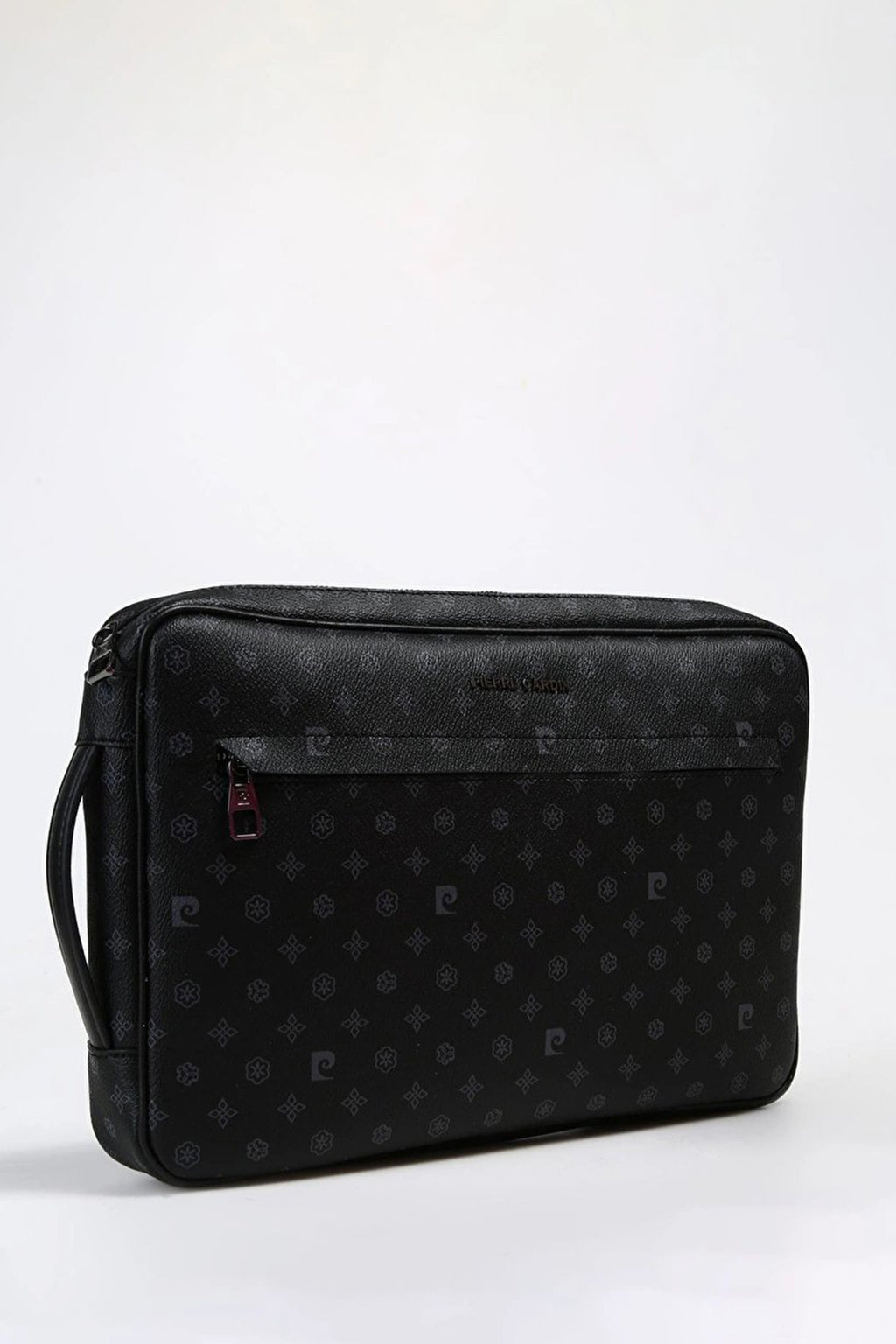 Siyah Monogram El Tutma Saplı Fermuar Kapamalı İç Cepli Erkek Laptop Evrak Çantası 01PC002022