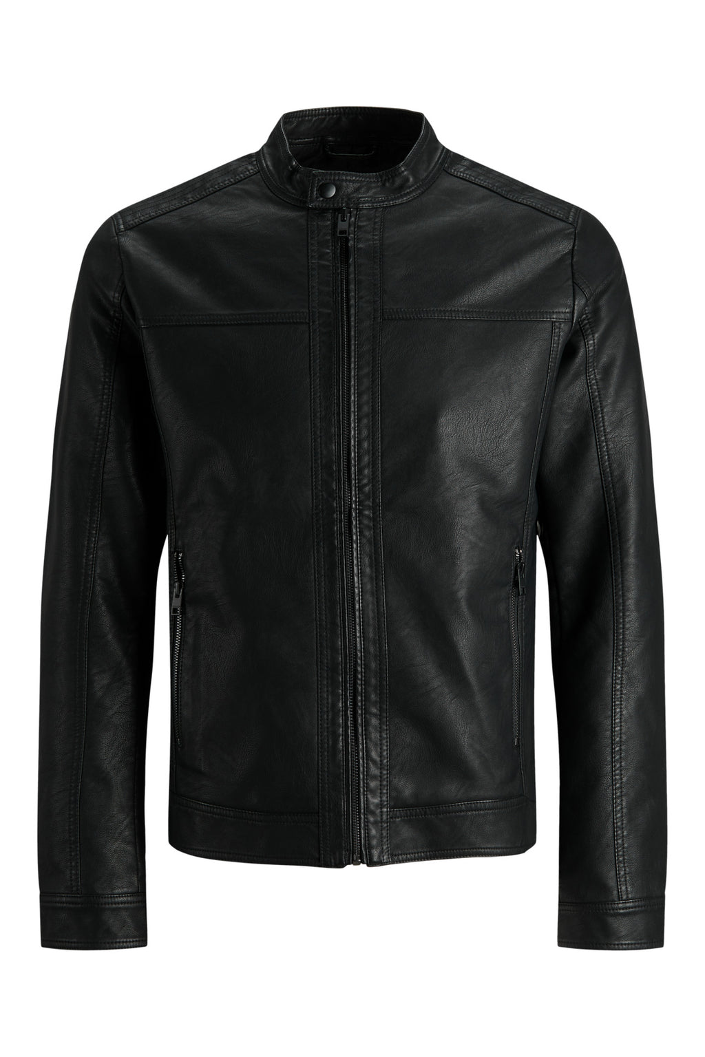 Jjewarner Jacket Noos Siyah Erkek Deri Ceket 12182461