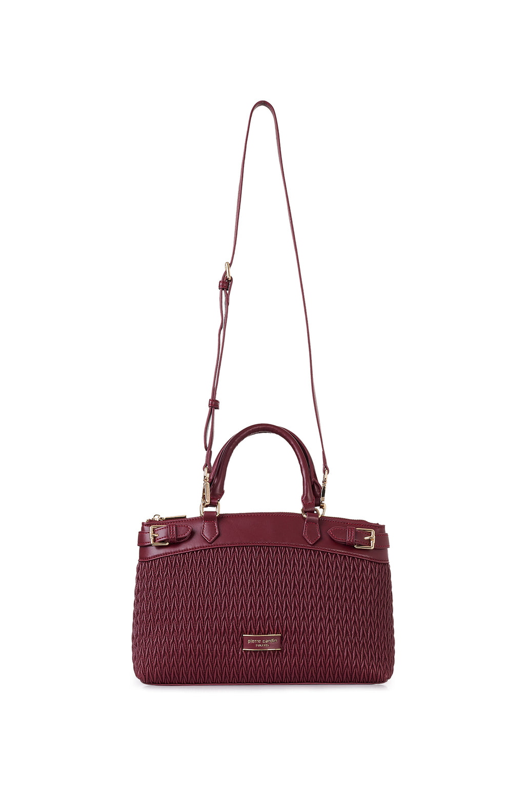 Limited Edition Bordo Fermuar Kapamalı Çıkarılabilir Askılı Kadın Omuz Çantası 05PC25K10121