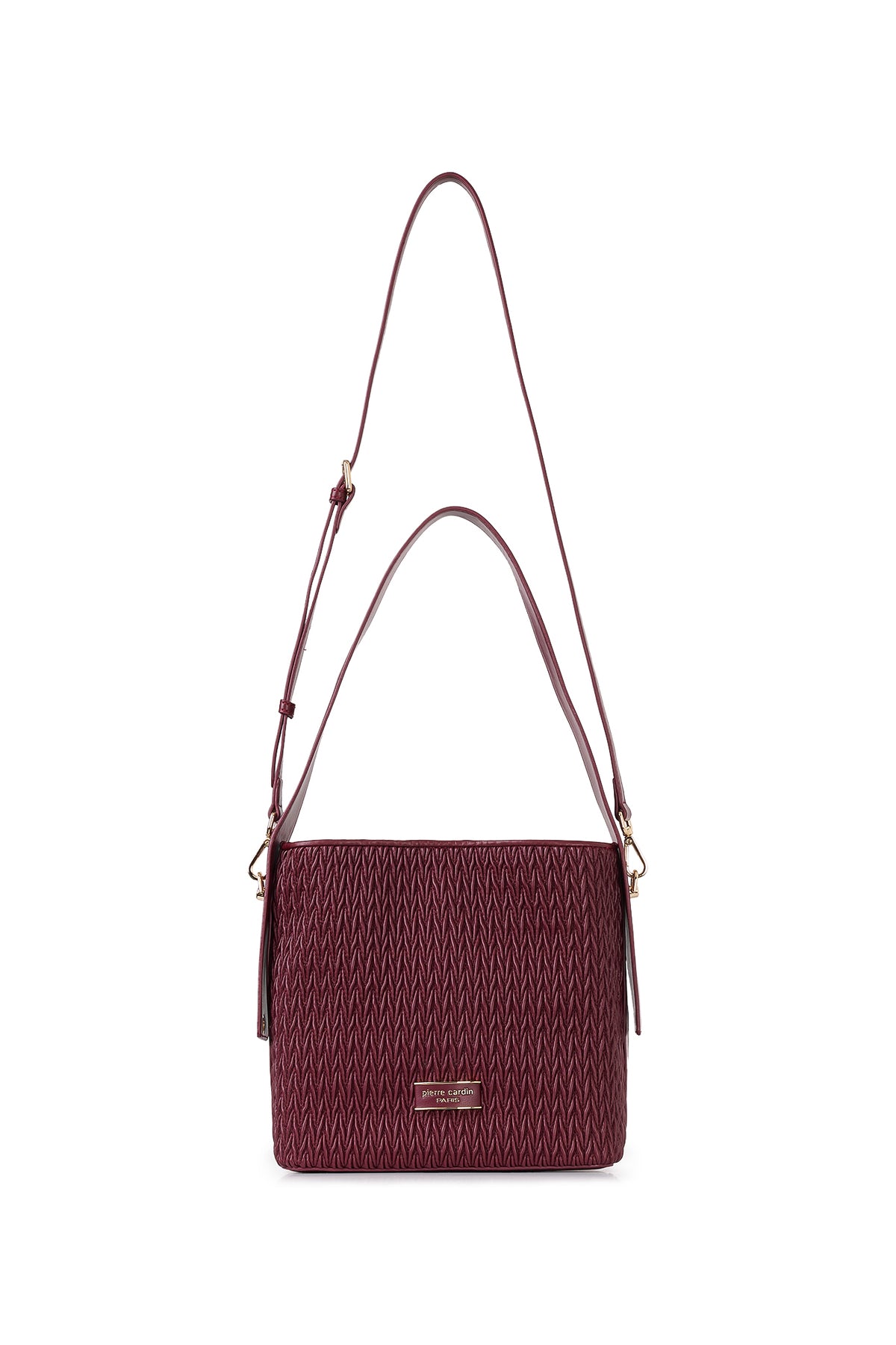 Bordo Fermuar Kapamalı Ayarlanabilir Çıkarılabilir Askılı Kapitone Kadın Omuz Çantası 05PC25K10122