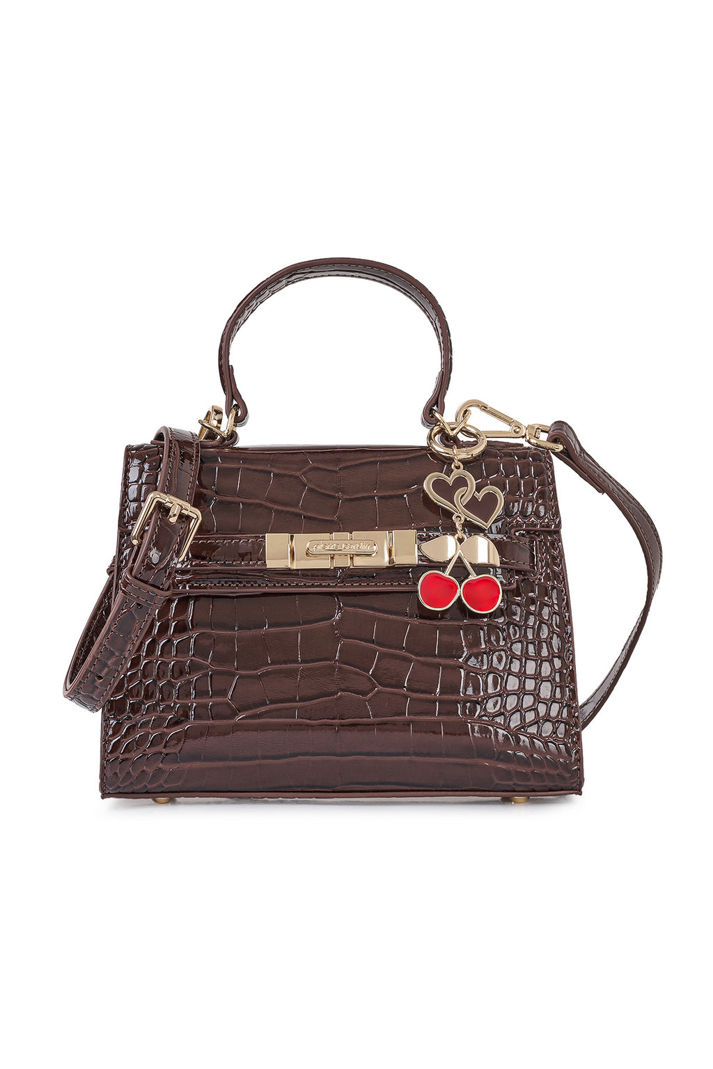 Limited Edition Kahve Fermuar ve Kilit Kapamalı Çıkarılabilir Askılı  Kadın Çapraz Omuz Çantası
