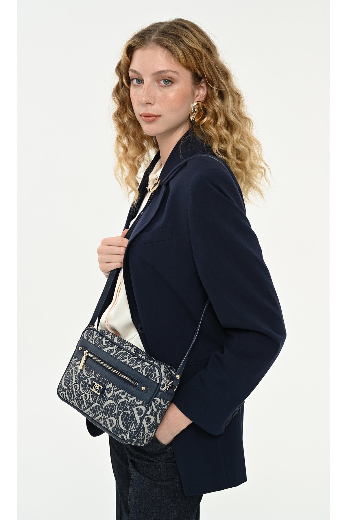 Monogram Laci Kadın Çapraz Omuz Çantası 05PO25Y2514