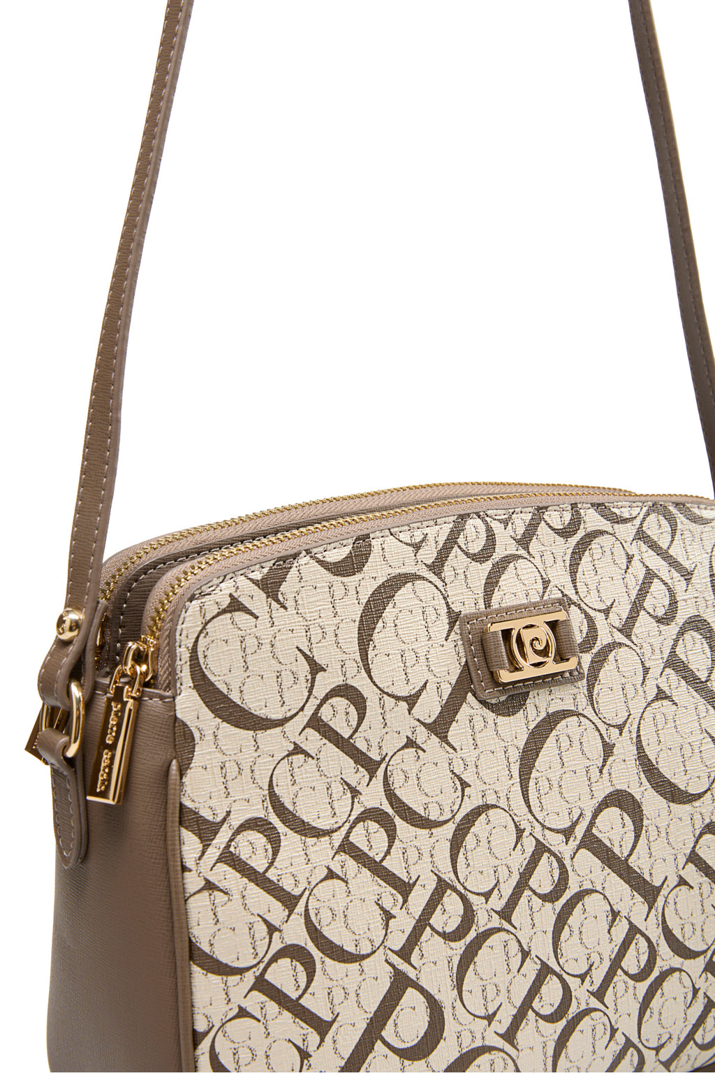 Monogram Altın Kadın Çapraz Omuz Çantası 05PO25Y2518