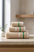 Be-0927-Bg %100 Pamuk Bej 70X140 Cm Banyo Havlusu