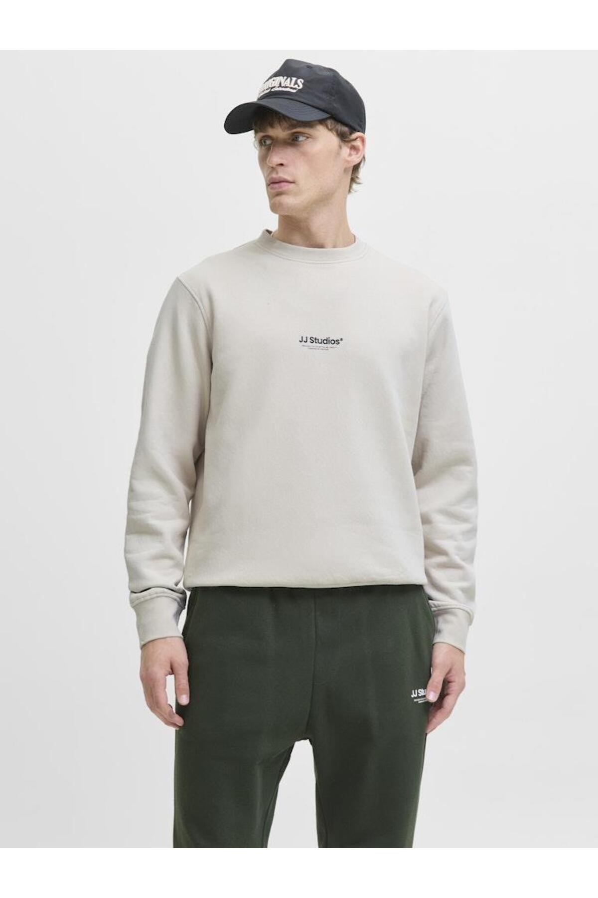 JJESOHO Sweat Crew Neck NOOS – Bisiklet Yaka Basic Erkek Sweatshirt, Rahat Günlük Model