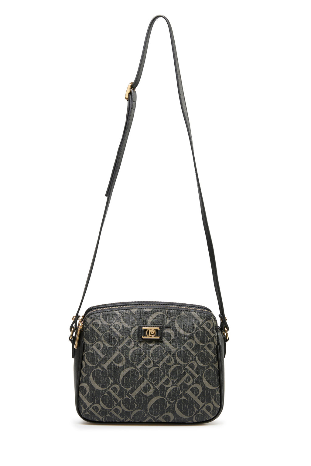 Monogram Siyah Kadın Çapraz Omuz Çantası 05PO25Y2518
