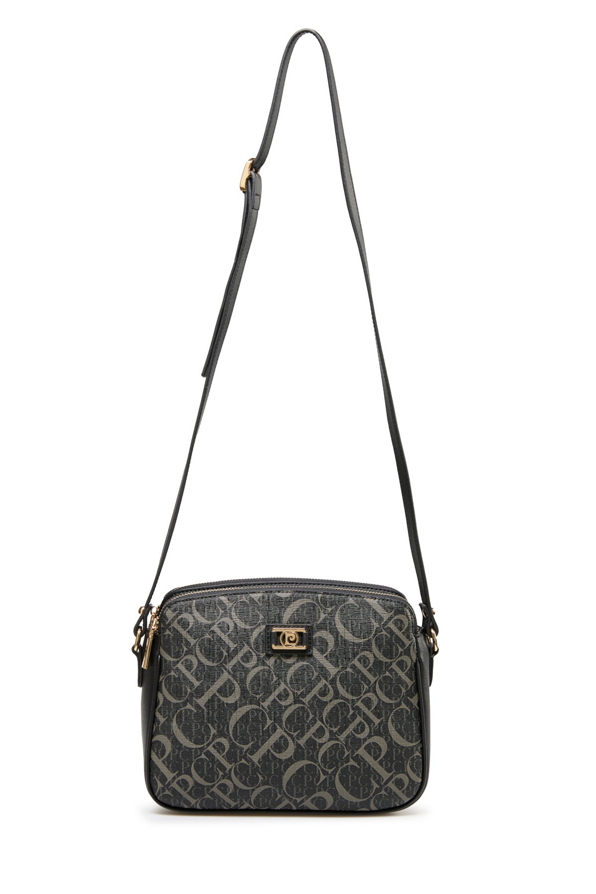 Monogram Siyah Kadın Çapraz Omuz Çantası 05PO25Y2518