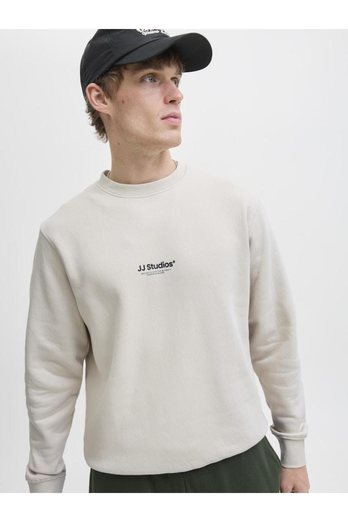 JJESOHO Sweat Crew Neck NOOS – Bisiklet Yaka Basic Erkek Sweatshirt, Rahat Günlük Model