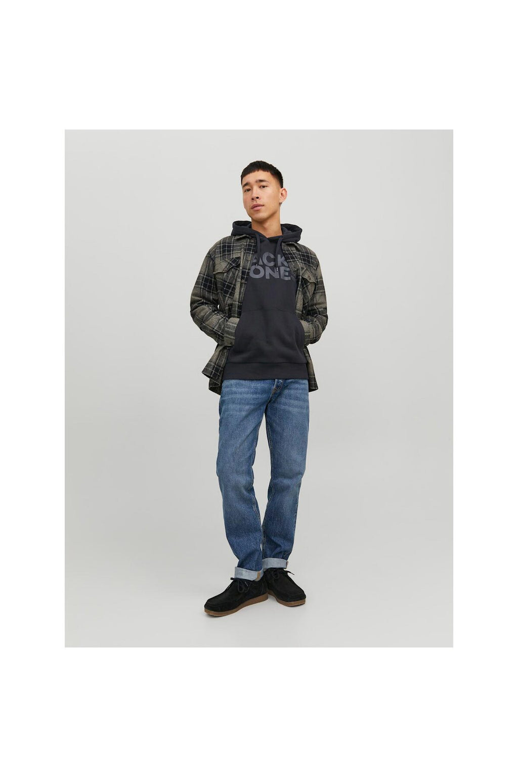 Tunnelzug, Kängurutasche ve Label-Print ile Kapuzenpullover CORP Kapüşonlu Üst