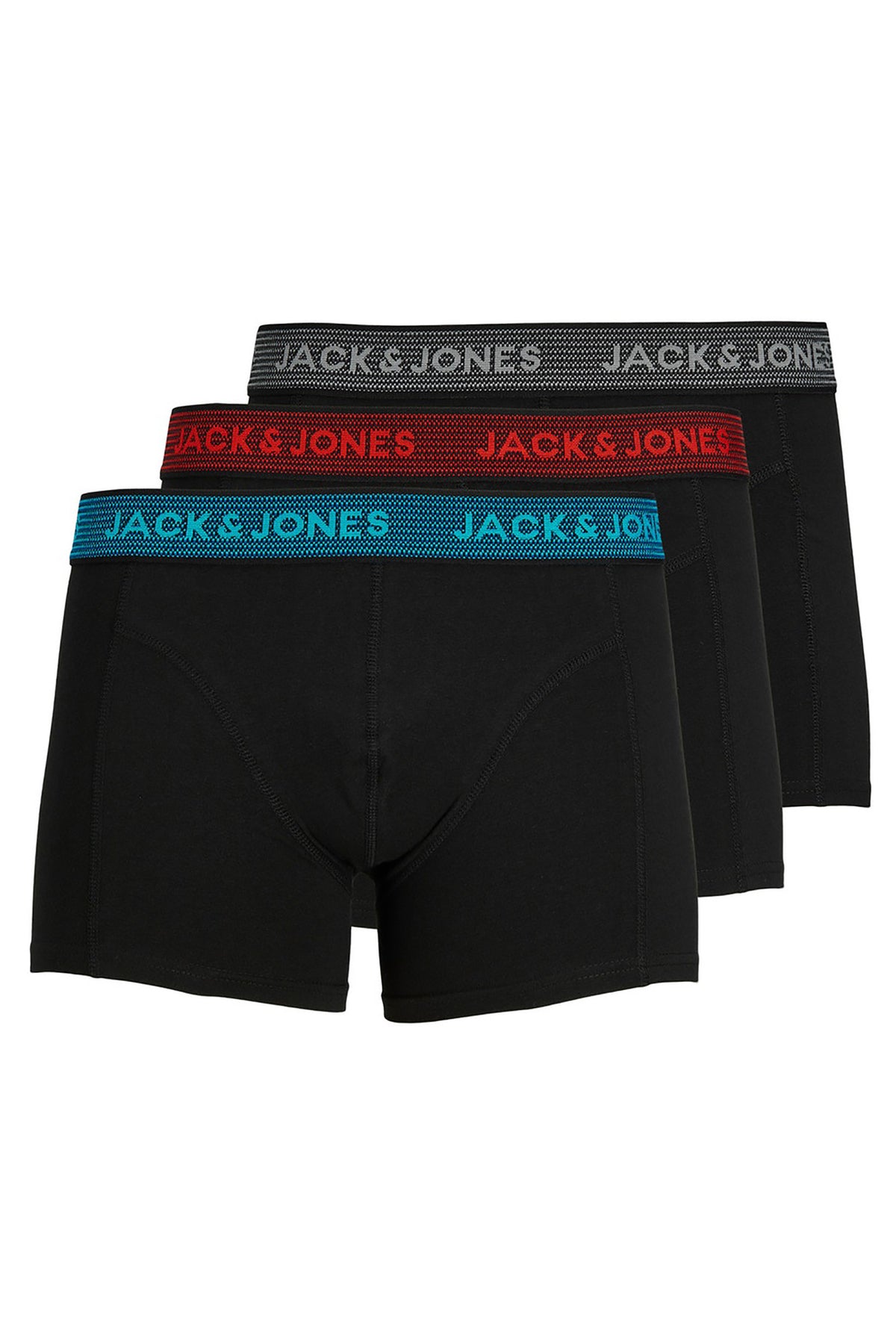 Jack&Jones 12127816 JACWAISTBAND TRUNKS 3 PACK NOOS Boxer Siyah