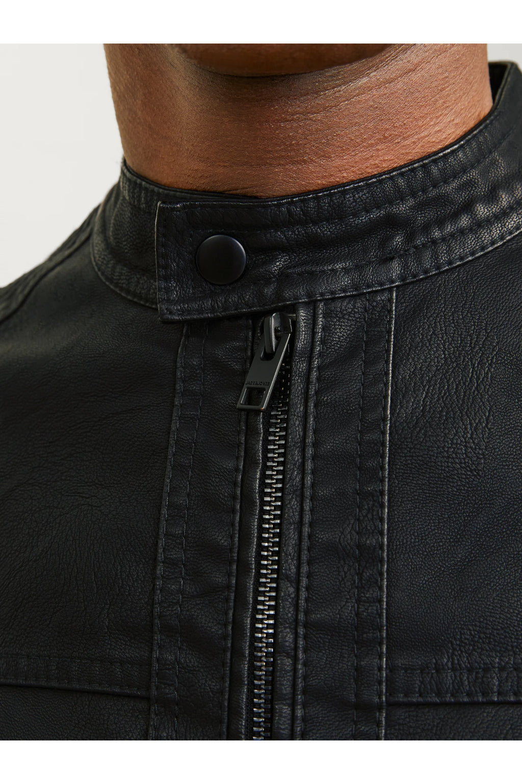 Jjewarner Jacket Noos Siyah Erkek Deri Ceket 12182461
