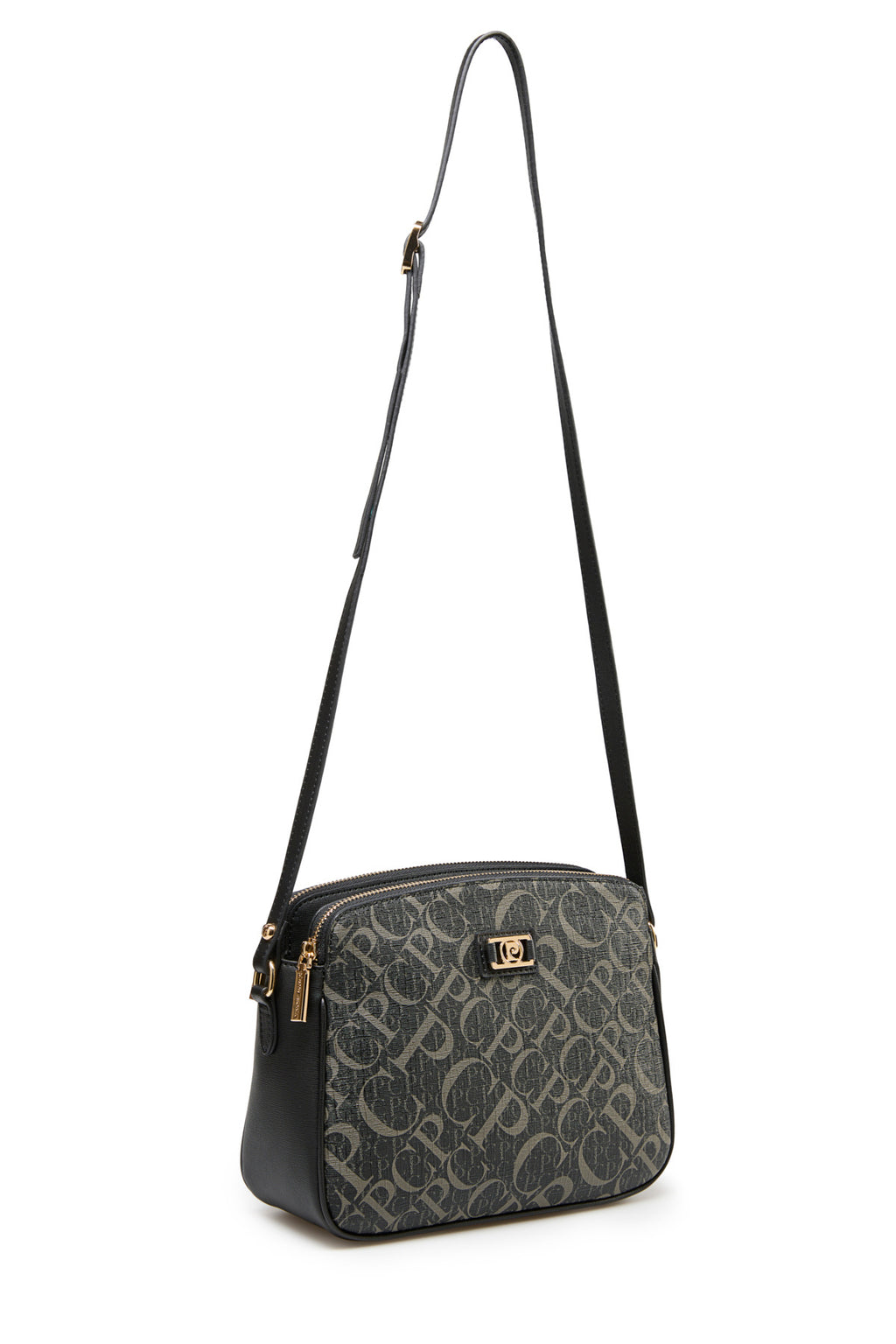 Monogram Siyah Kadın Çapraz Omuz Çantası 05PO25Y2518
