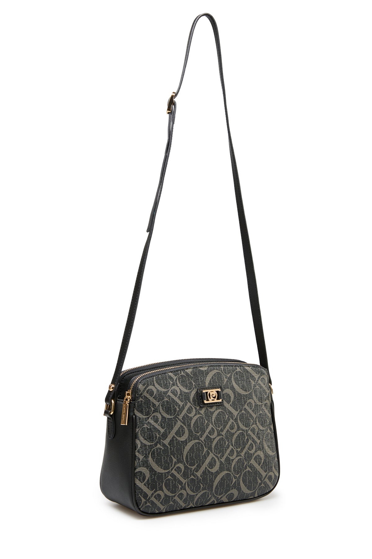 Monogram Siyah Kadın Çapraz Omuz Çantası 05PO25Y2518