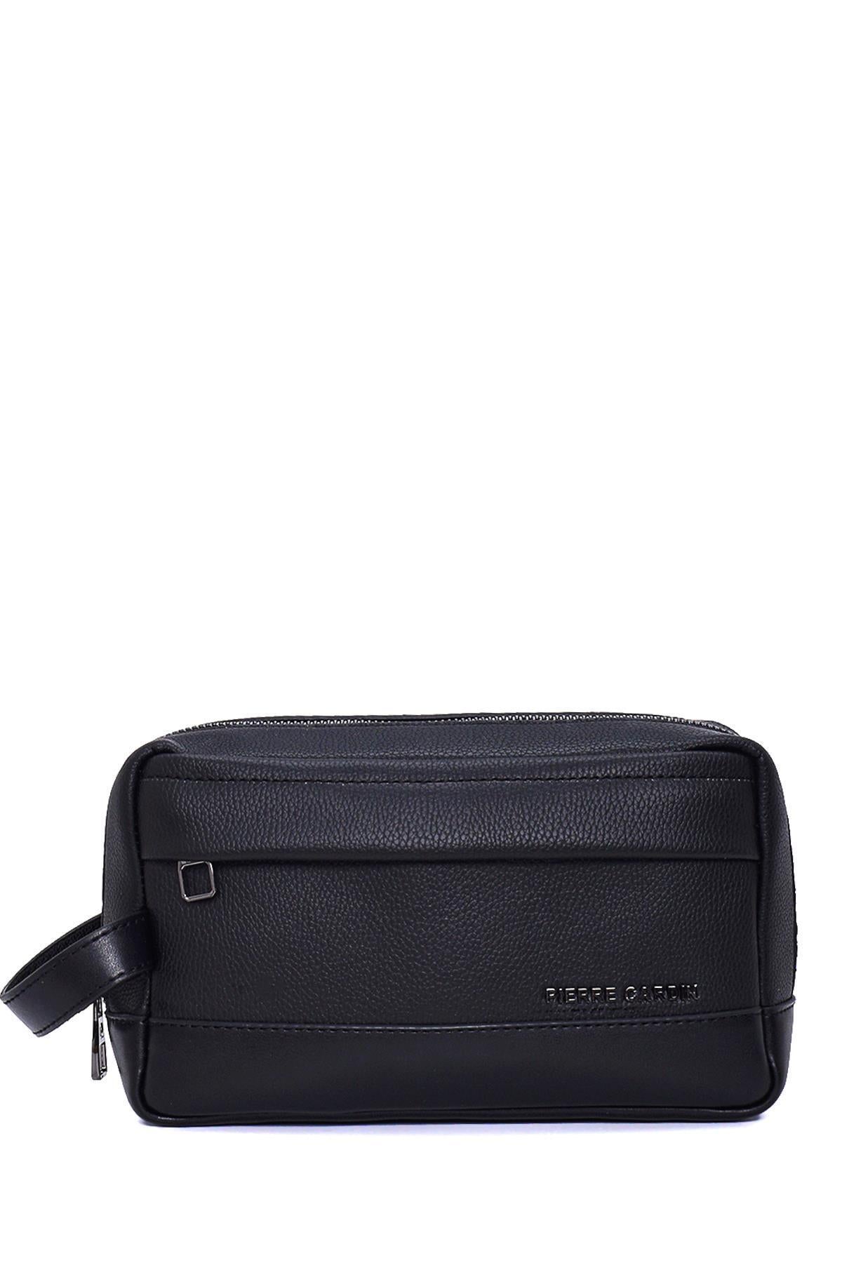 Siyah El Tutma Saplı Üç İç Cepli Erkek El Çantası - Potföy Çanta - Clutch 01PC002000