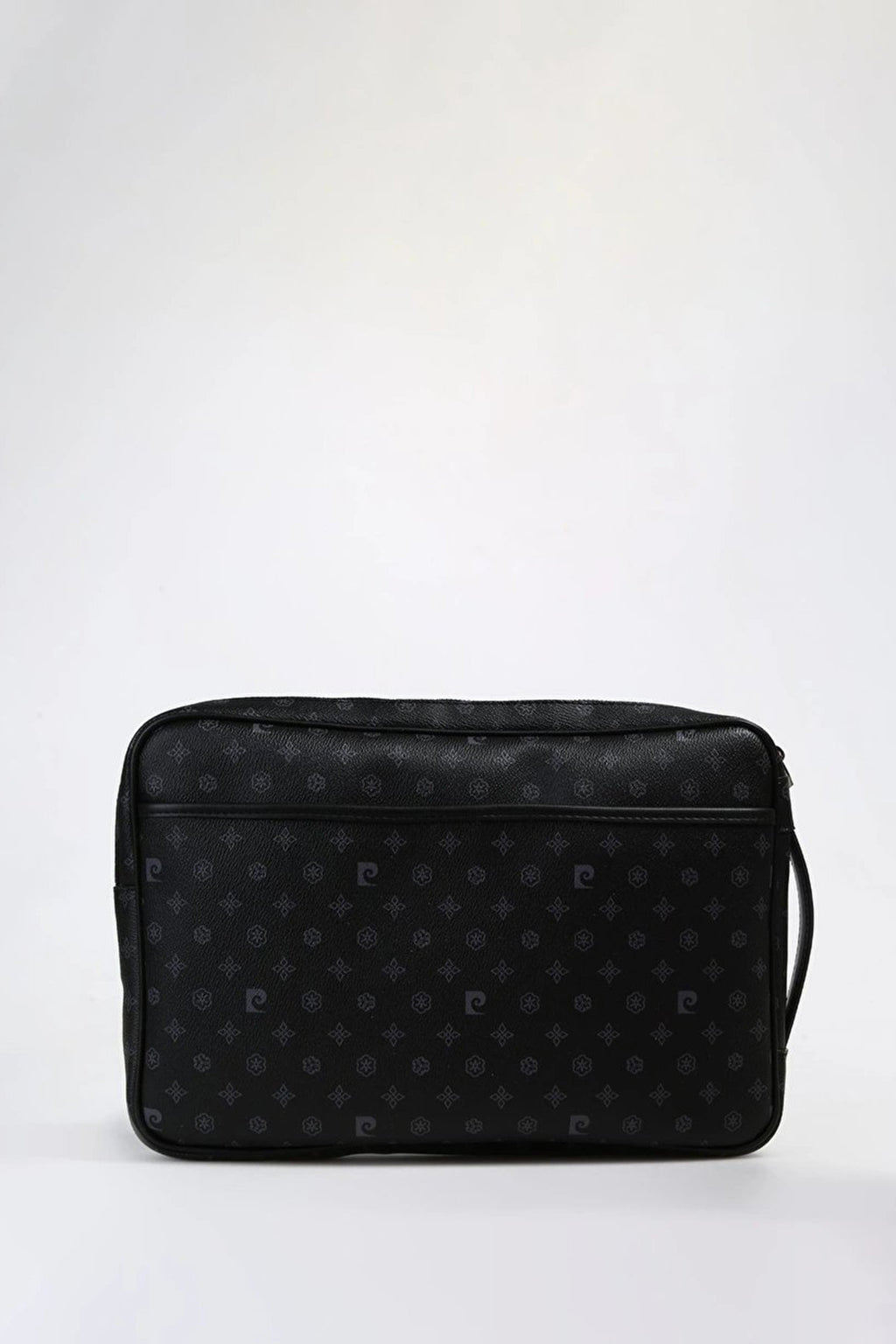 Siyah Monogram El Tutma Saplı Fermuar Kapamalı İç Cepli Erkek Laptop Evrak Çantası 01PC002022