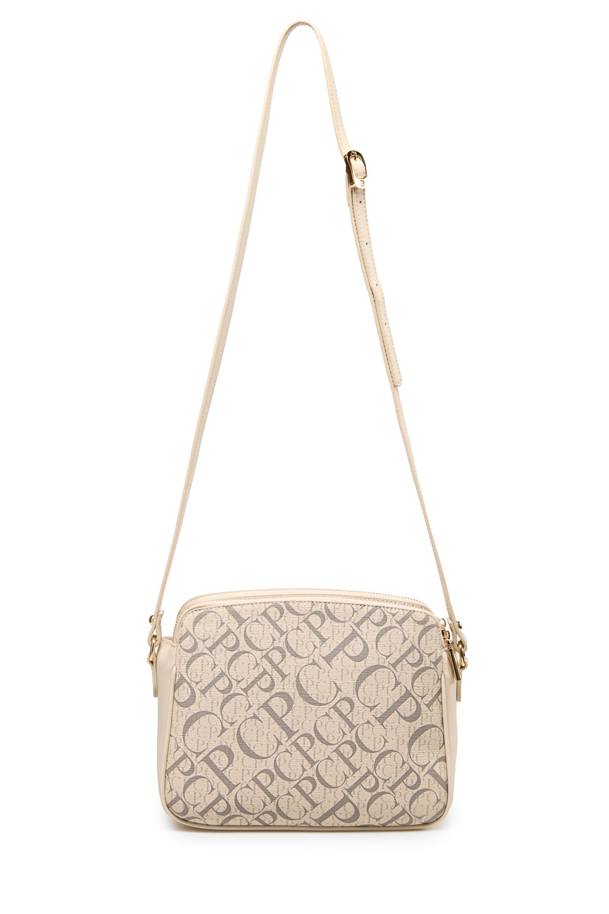 Monogram Bej Kadın Çapraz Omuz Çantası 05PO25Y2518