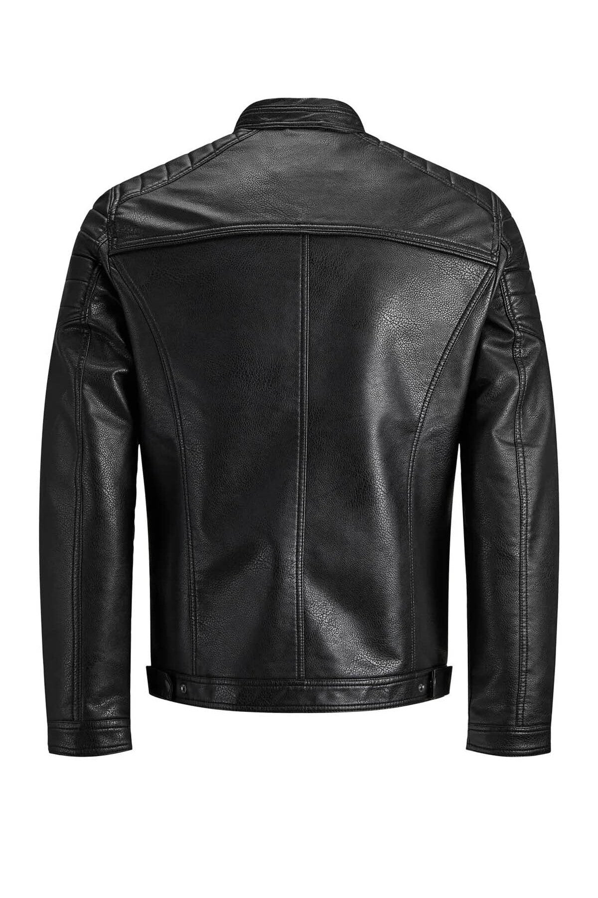 Jjerocky Jacket Noos Siyah Erkek Deri Ceket 12147218