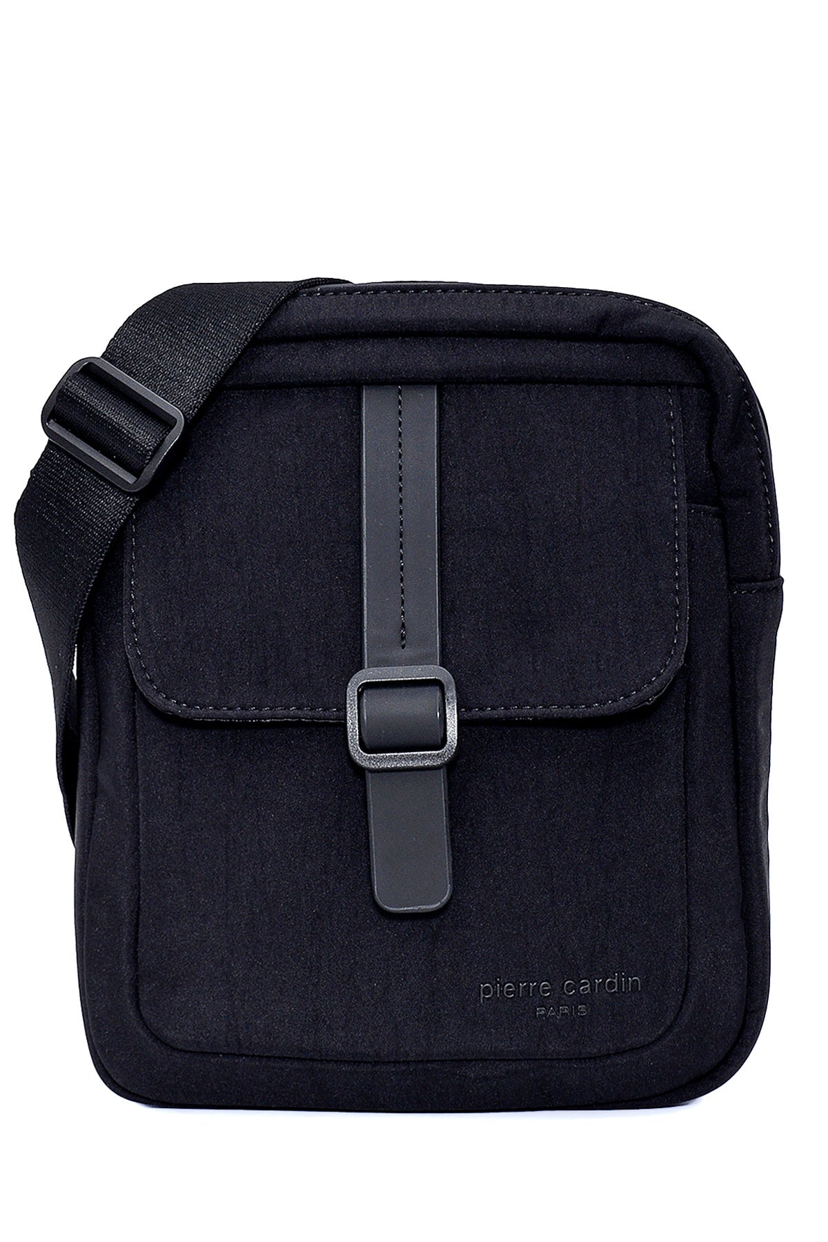 Siyah Ayarlanabilir Omuz Kordonlu Dört Cepli Erkek El Çantası - Portföy Çanta - Clutch 01PC00102