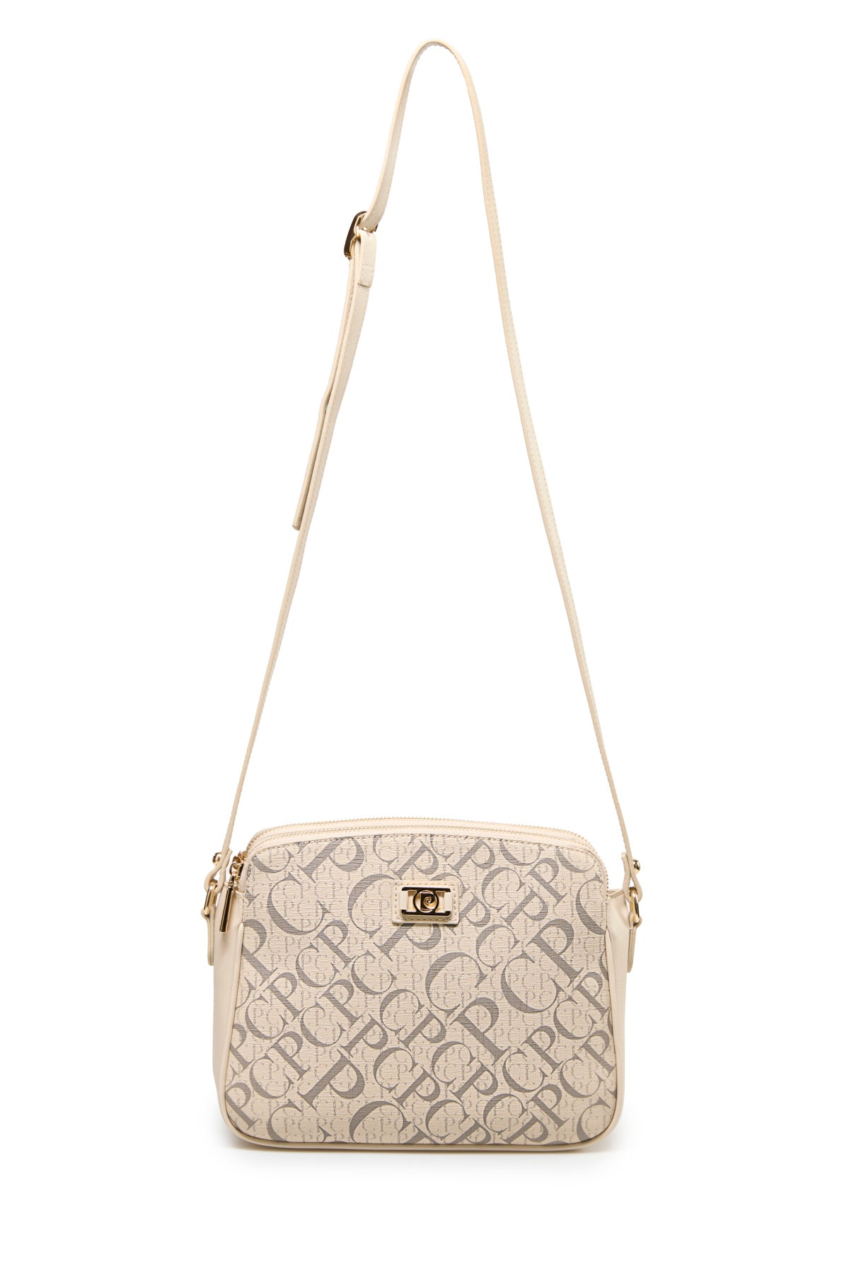 Monogram Bej Kadın Çapraz Omuz Çantası 05PO25Y2518