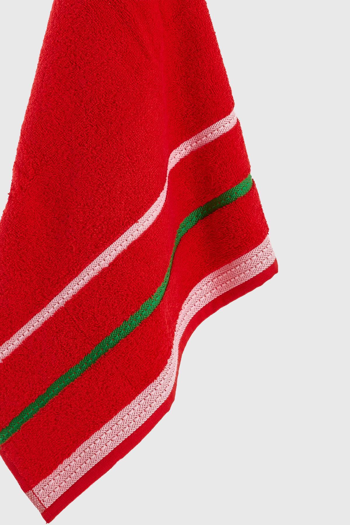 Be-0832-Rd %100 Pamuk Kırmızı 70X140 Cm Banyo Havlusu