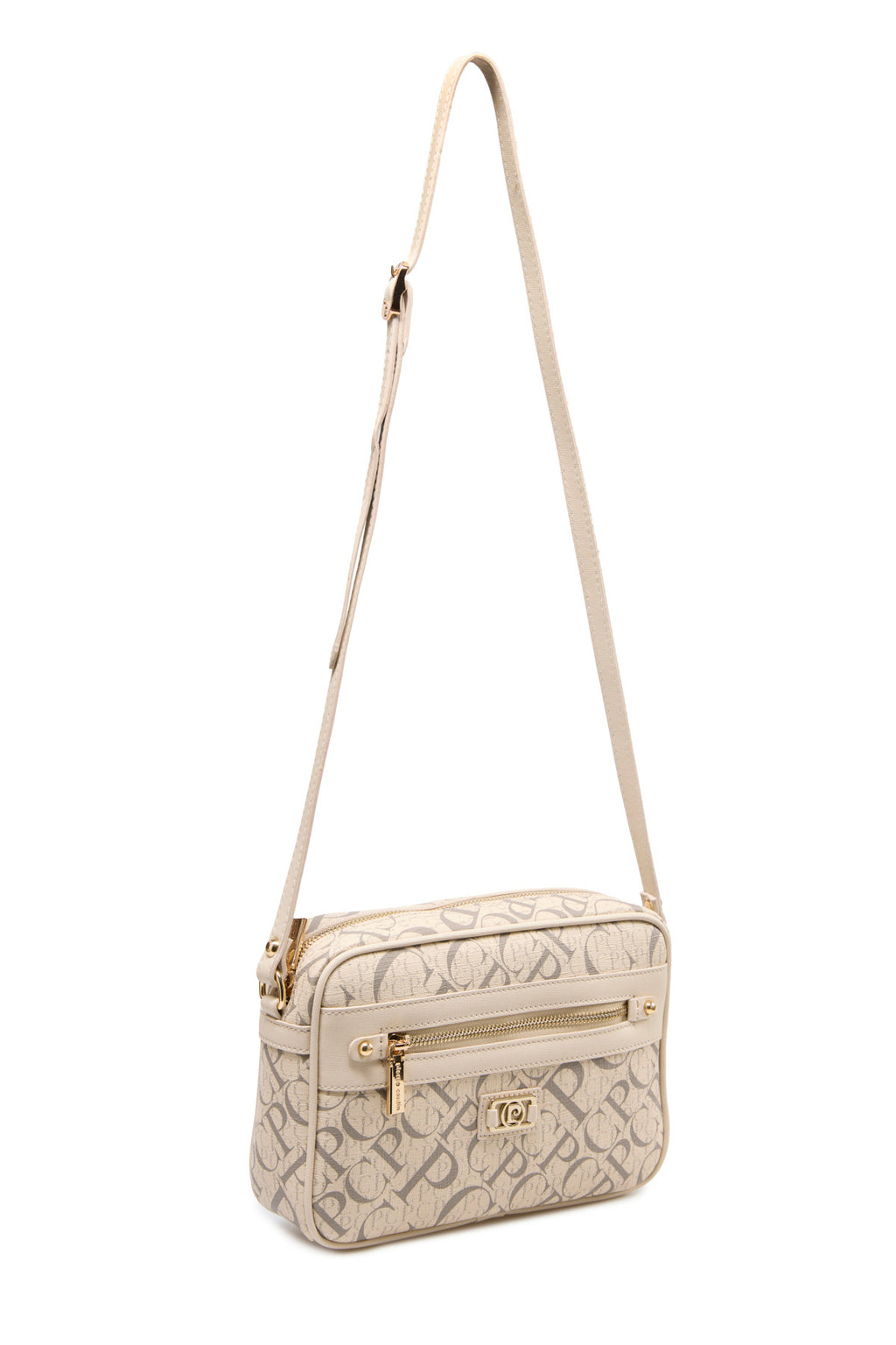Monogram Bej Kadın Çapraz Omuz Çantası 05PO25Y2514