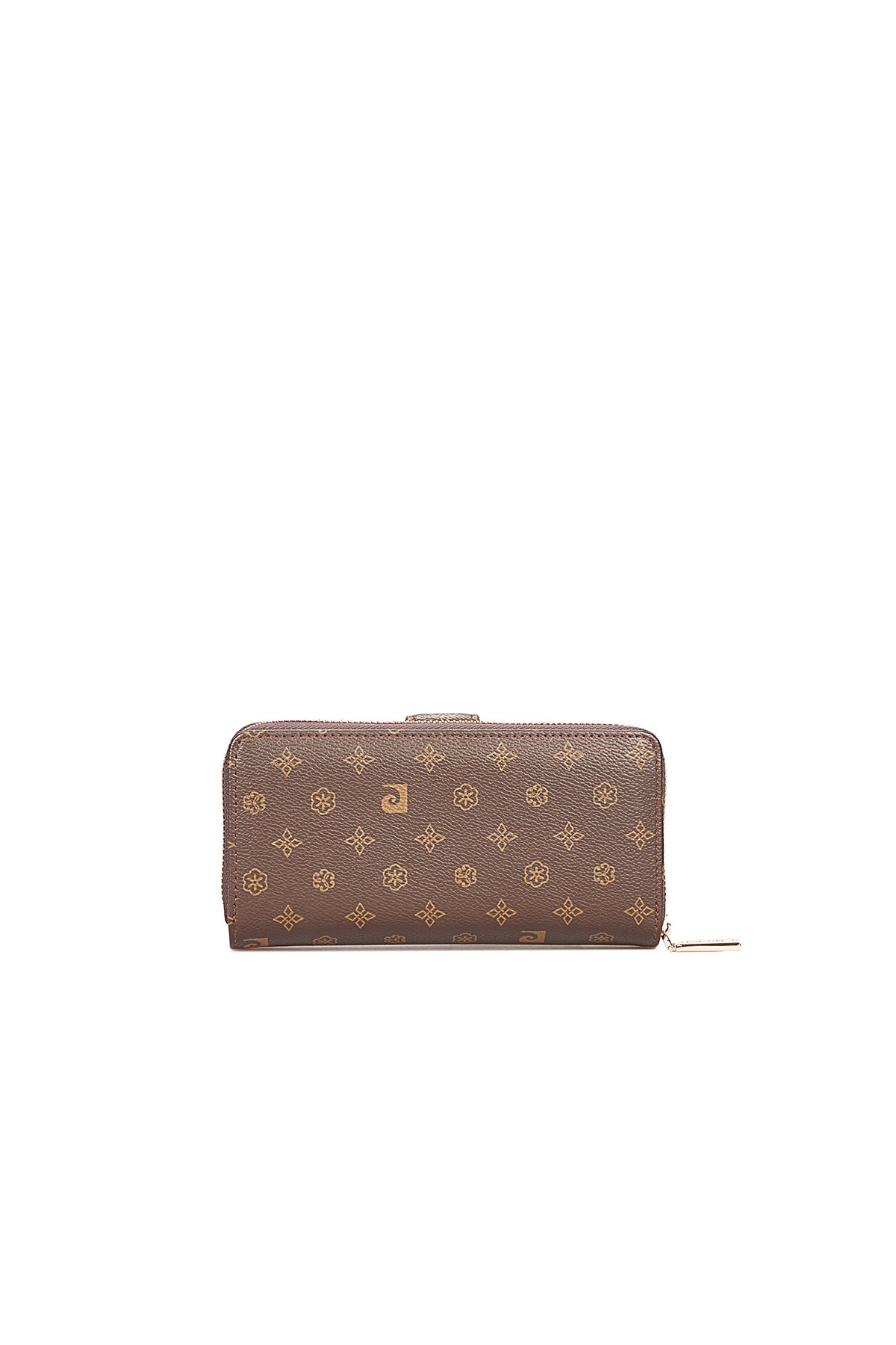 Krem Çiçek Monogram Çıtçıtlı Orta Boy Kadın Cüzdan