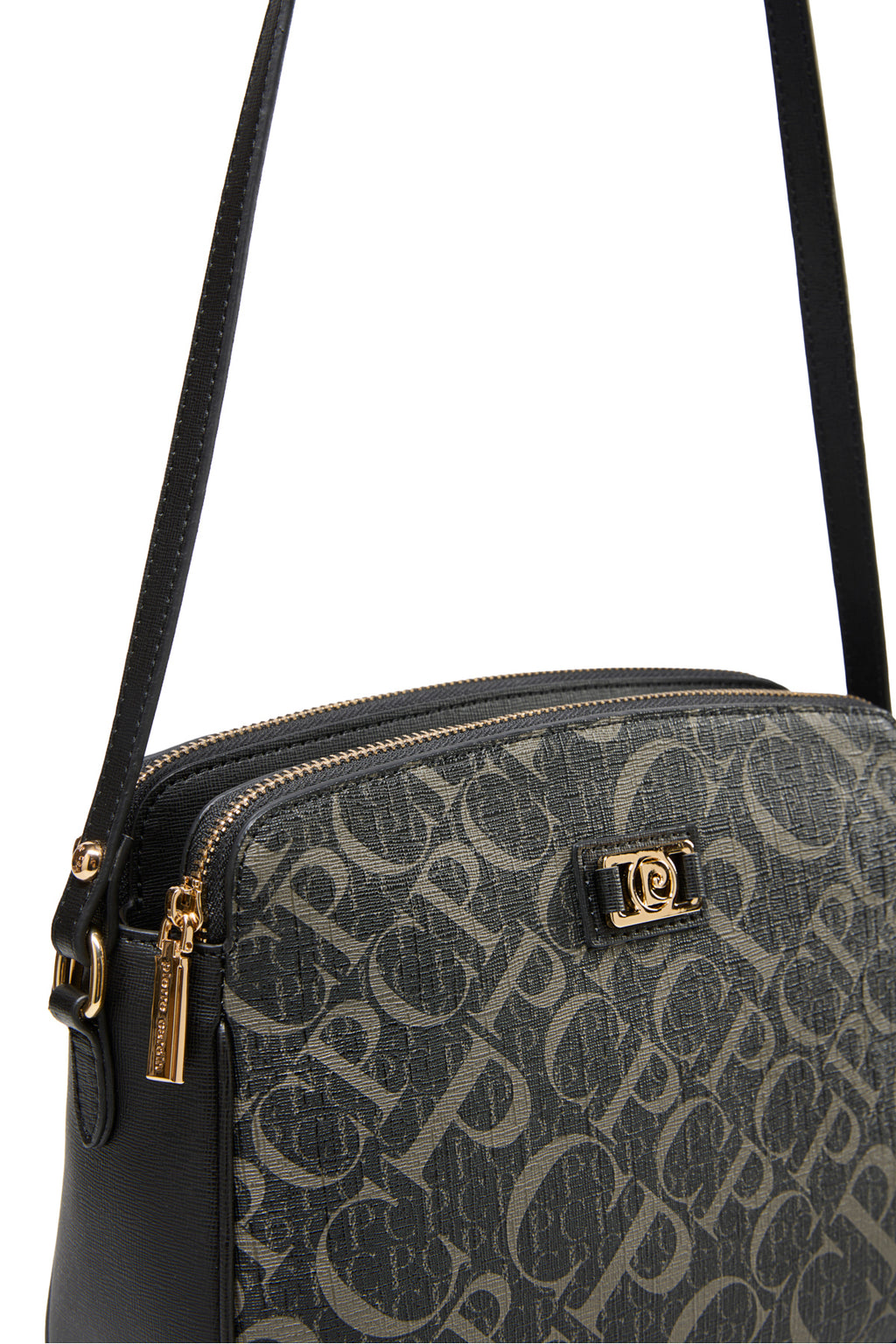 Monogram Siyah Kadın Çapraz Omuz Çantası 05PO25Y2518