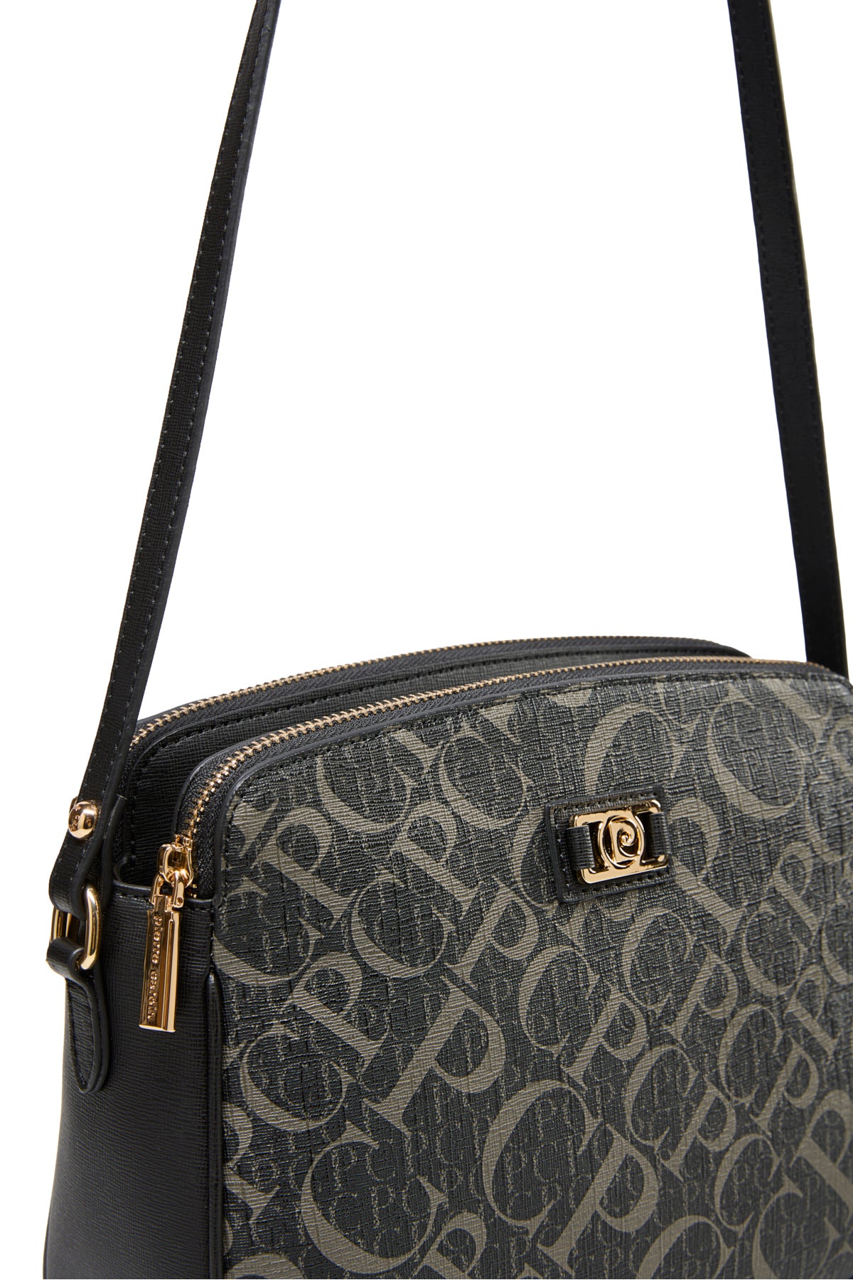 Monogram Siyah Kadın Çapraz Omuz Çantası 05PO25Y2518