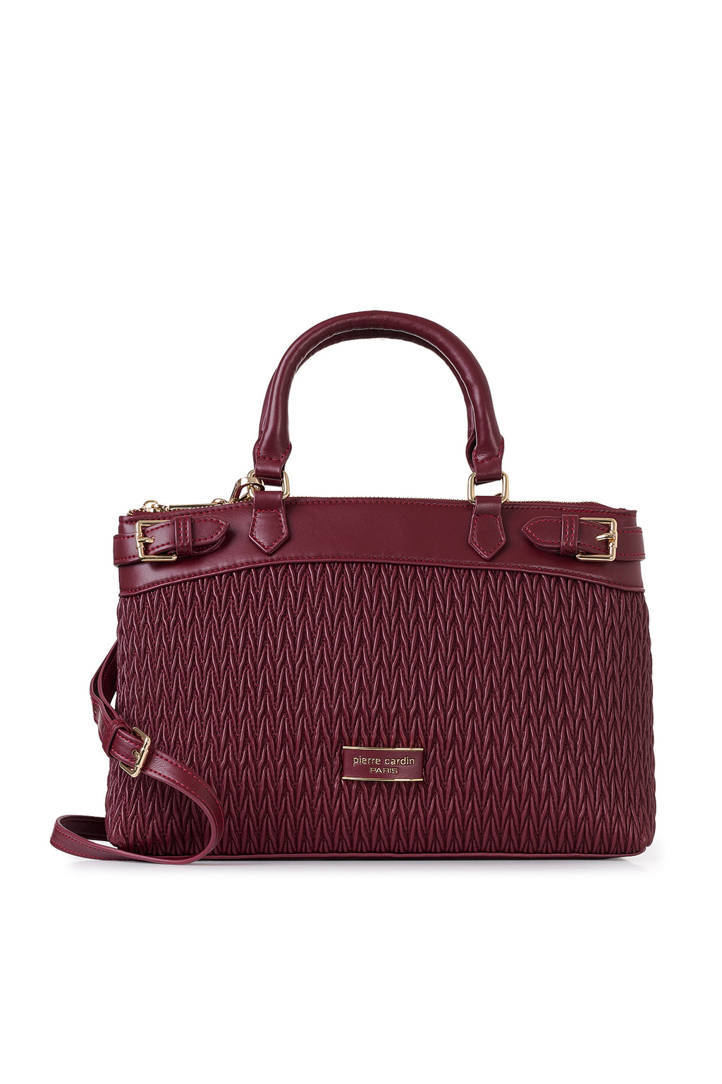 Limited Edition Bordo Fermuar Kapamalı Çıkarılabilir Askılı Kadın Omuz Çantası 05PC25K10121