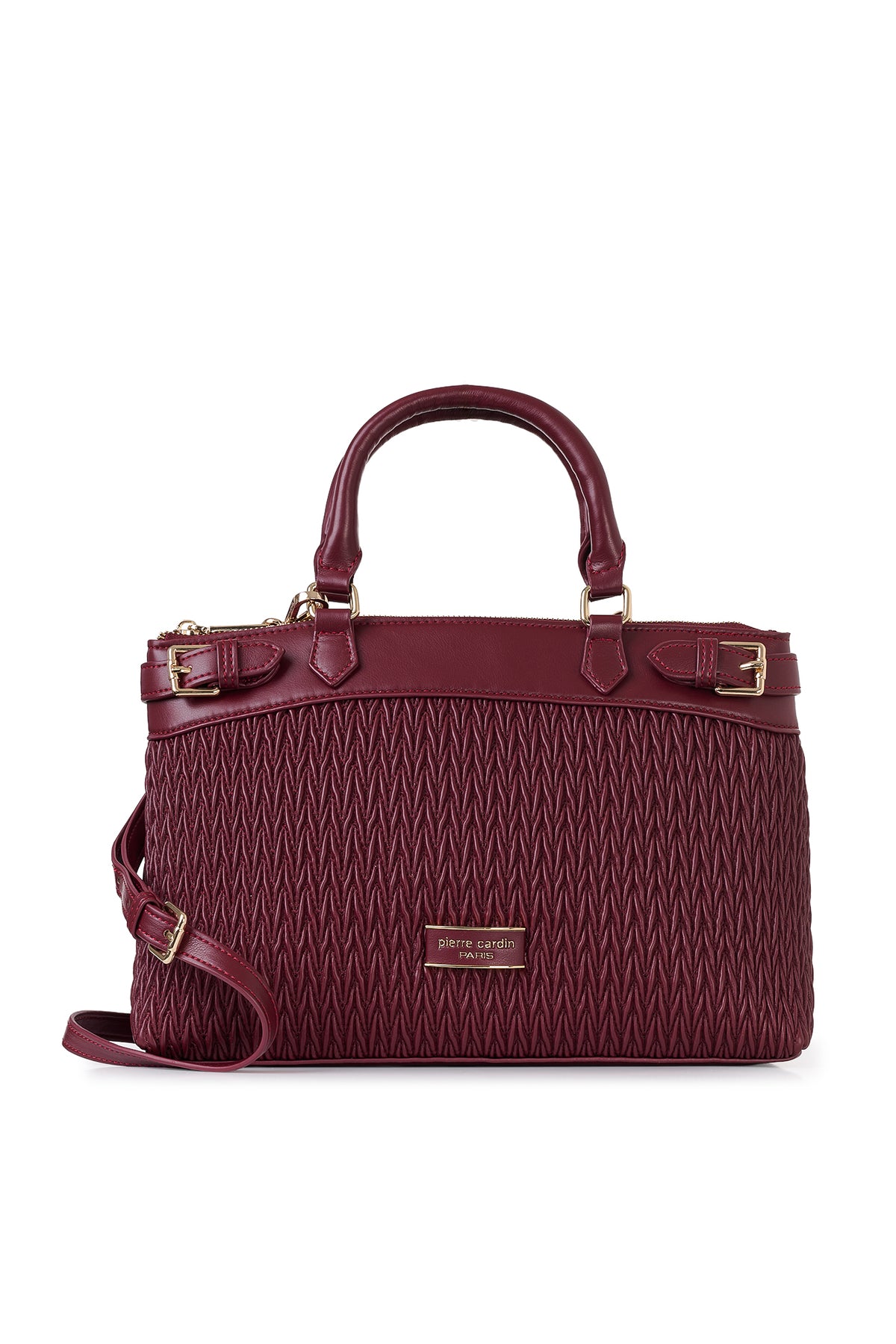 Limited Edition Bordo Fermuar Kapamalı Çıkarılabilir Askılı Kadın Omuz Çantası 05PC25K10121