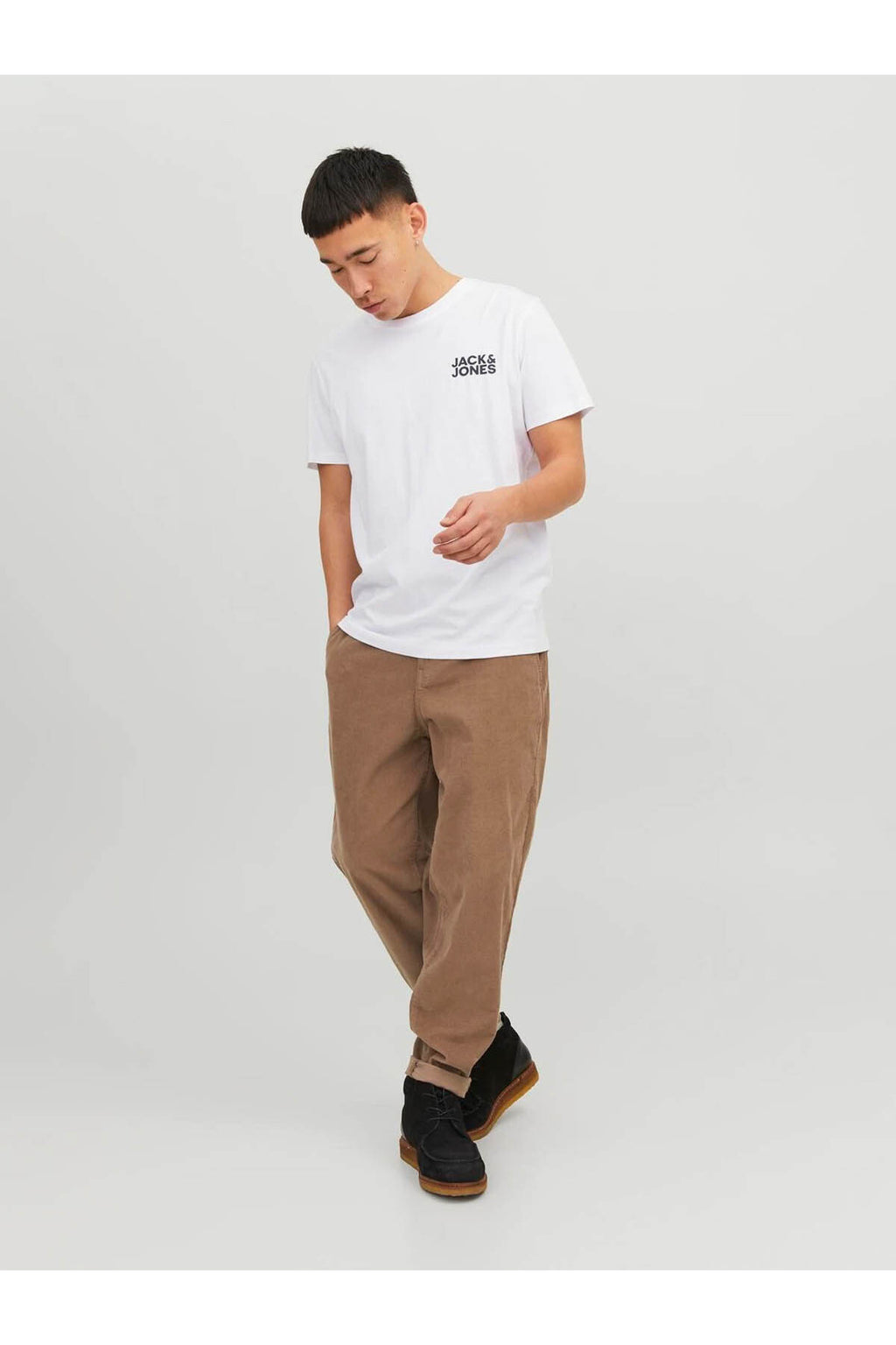 Jjecorp Logo Tee S Beyaz Siyah Erkek T-Shirt 12151955
