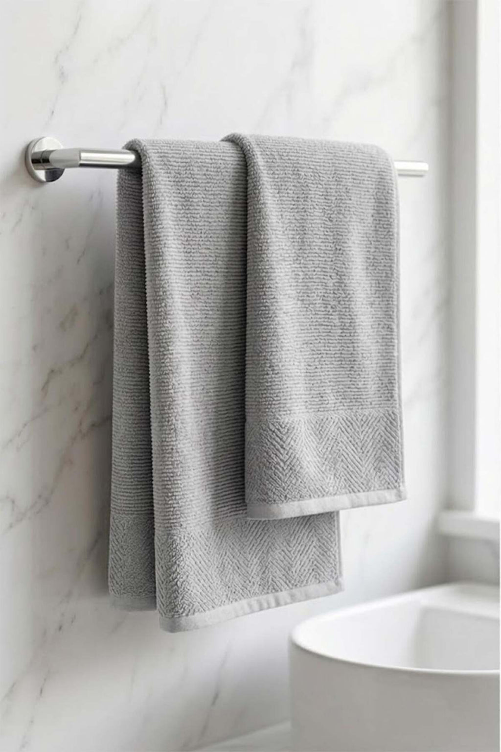 Be-0829-Gy %100 Pamuk Gri 70X140 Cm Banyo Havlusu