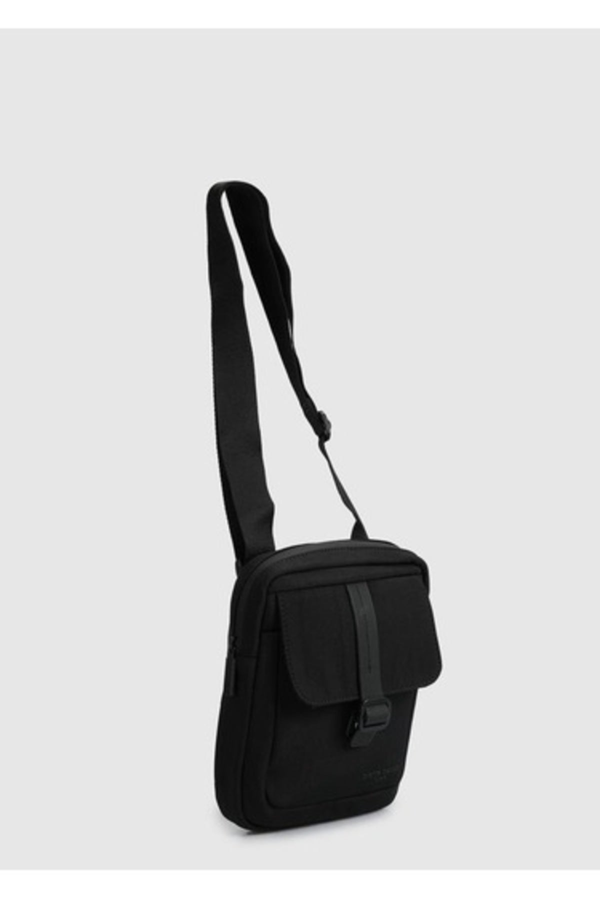 Siyah Ayarlanabilir Omuz Kordonlu Dört Cepli Erkek El Çantası - Portföy Çanta - Clutch 01PC00102