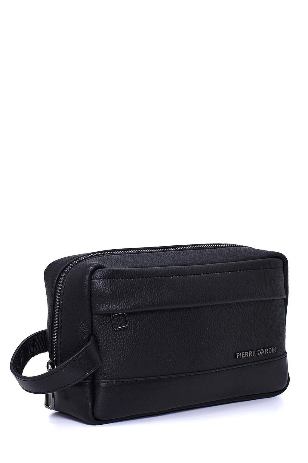 Siyah El Tutma Saplı Üç İç Cepli Erkek El Çantası - Potföy Çanta - Clutch 01PC002000