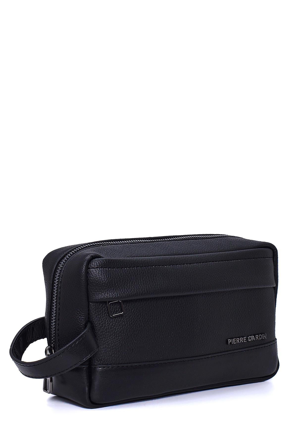 Siyah El Tutma Saplı Üç İç Cepli Erkek El Çantası - Potföy Çanta - Clutch 01PC002000