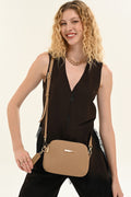 Kadın Kadın Camel Print Desenli Ayarlanabilir Askılı Omuz Çantası