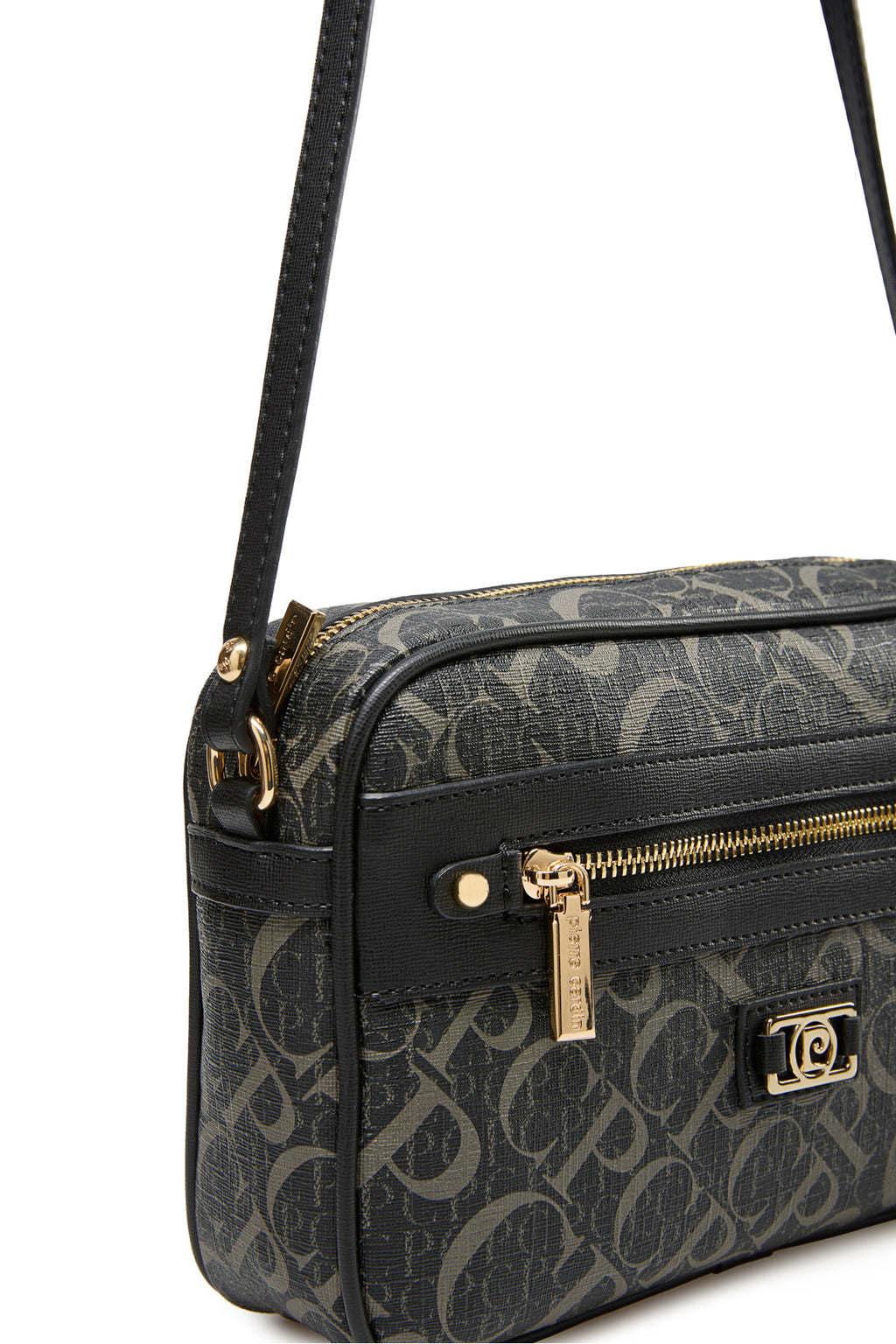 Monogram Siyah Kadın Çapraz Omuz Çantası 05PO25Y2514