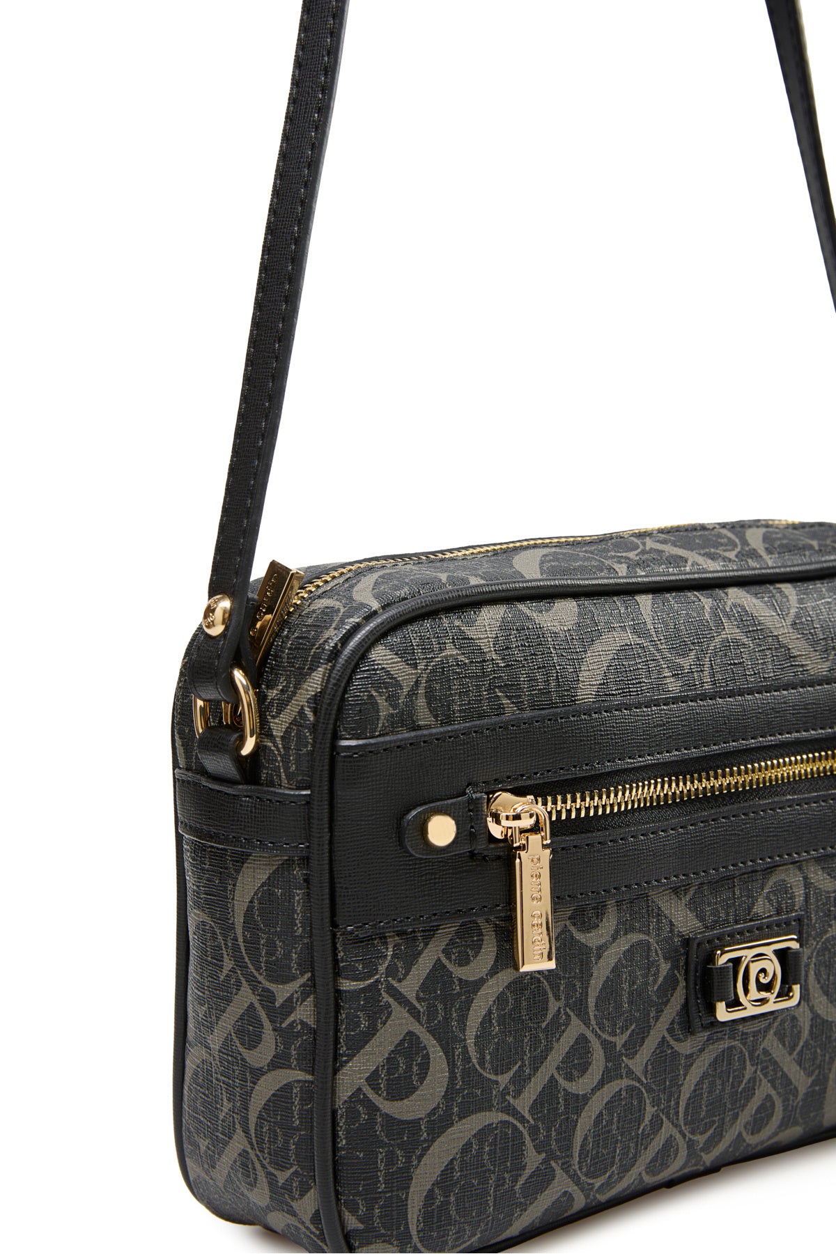 Monogram Siyah Kadın Çapraz Omuz Çantası 05PO25Y2514