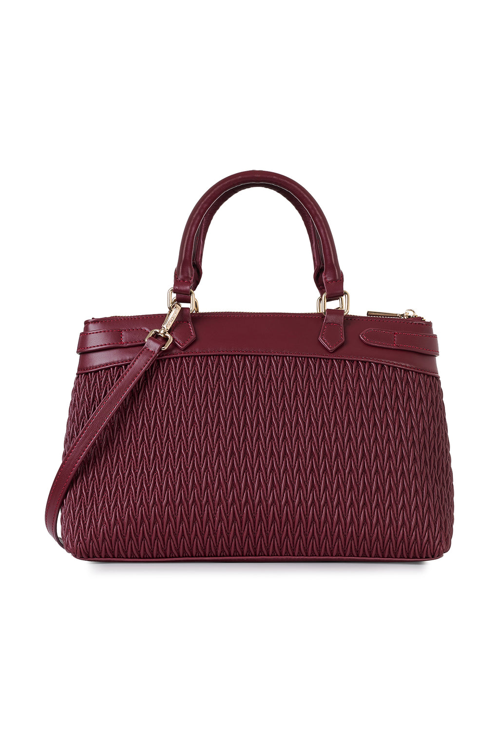 Limited Edition Bordo Fermuar Kapamalı Çıkarılabilir Askılı Kadın Omuz Çantası 05PC25K10121