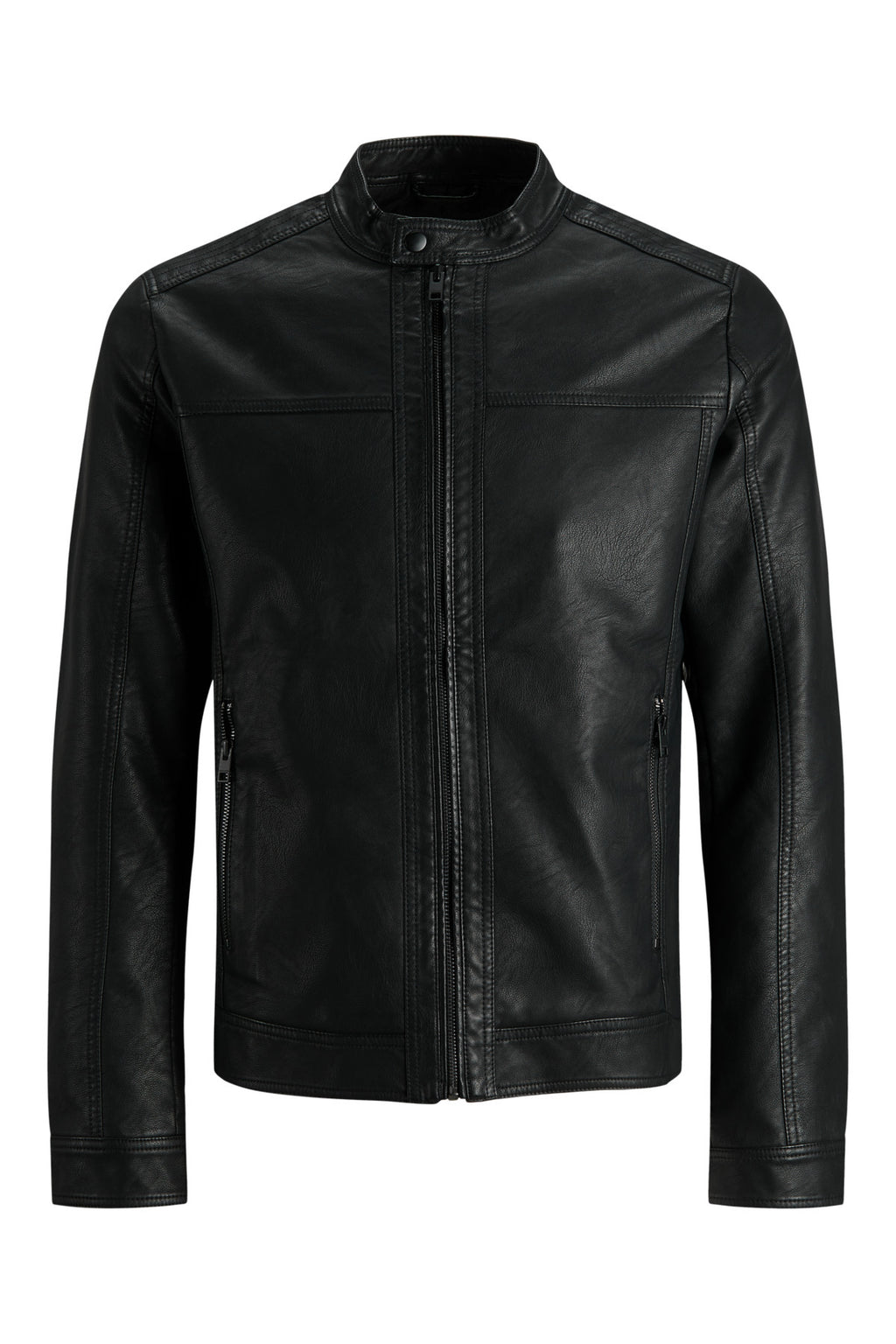 Jjewarner Jacket Noos Siyah Erkek Deri Ceket 12182461