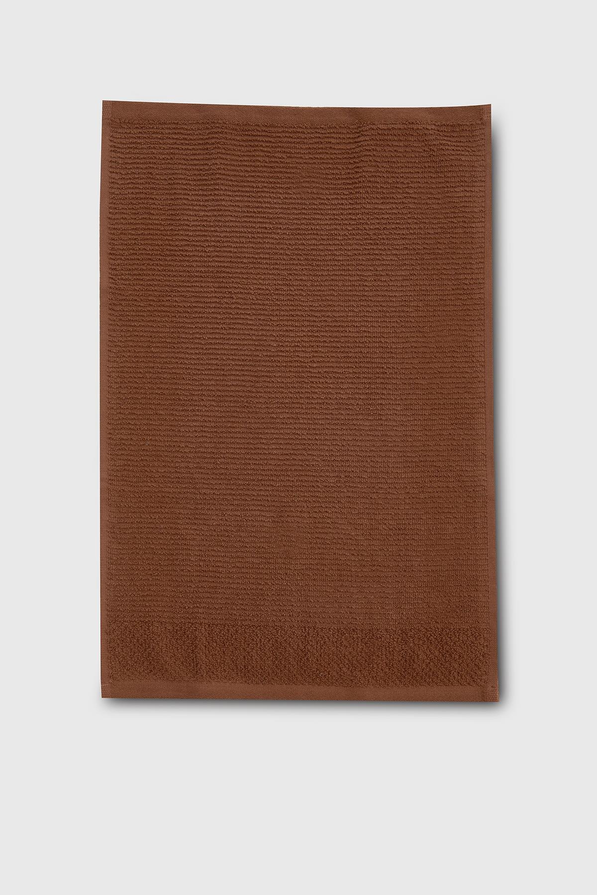 Be-0828-Br %100 Pamuk Kahverengi 50X90 Cm El Havlusu