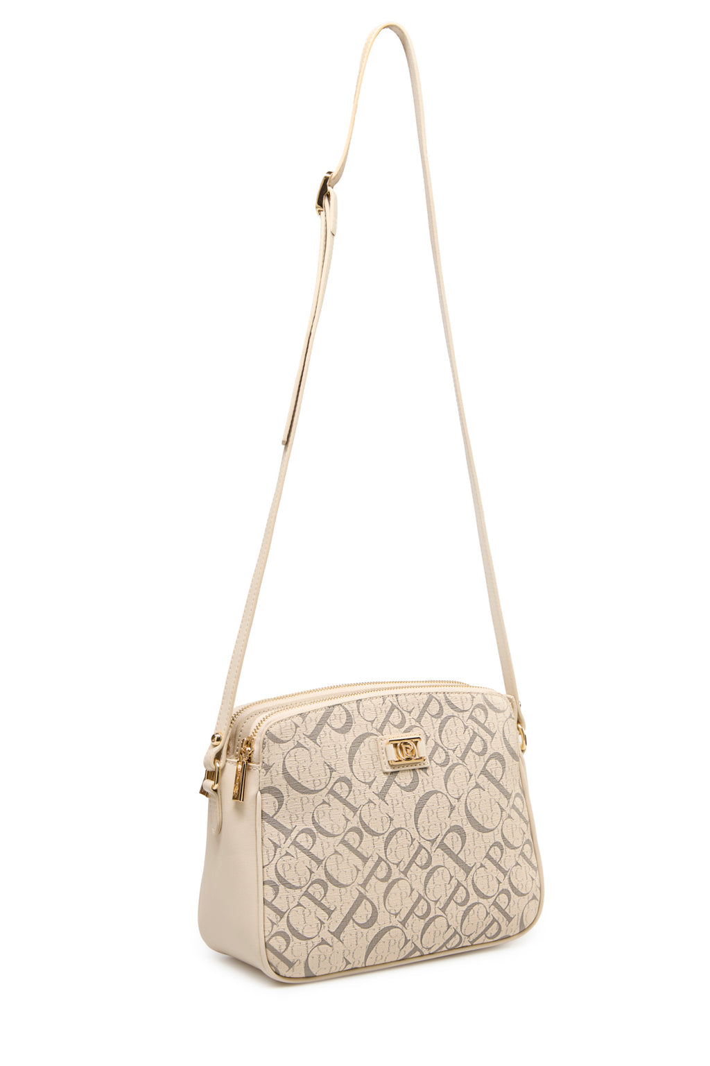 Monogram Bej Kadın Çapraz Omuz Çantası 05PO25Y2518