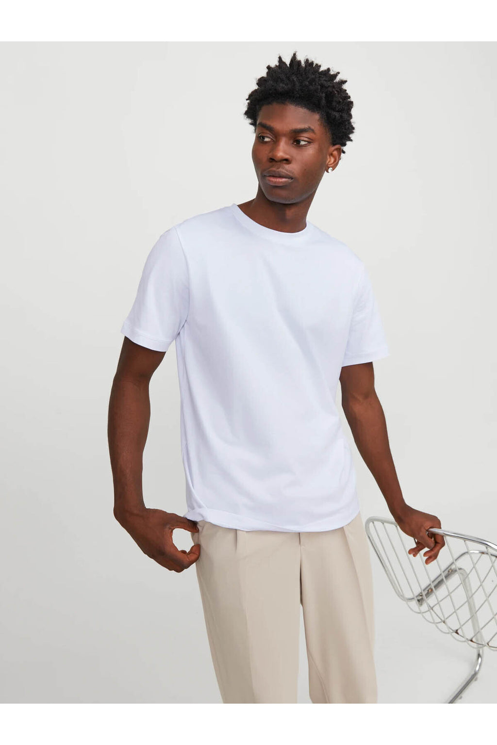 Jjeurban Edge Tee Ss O-Neck Beyaz Erkek T-Shirt 12254412