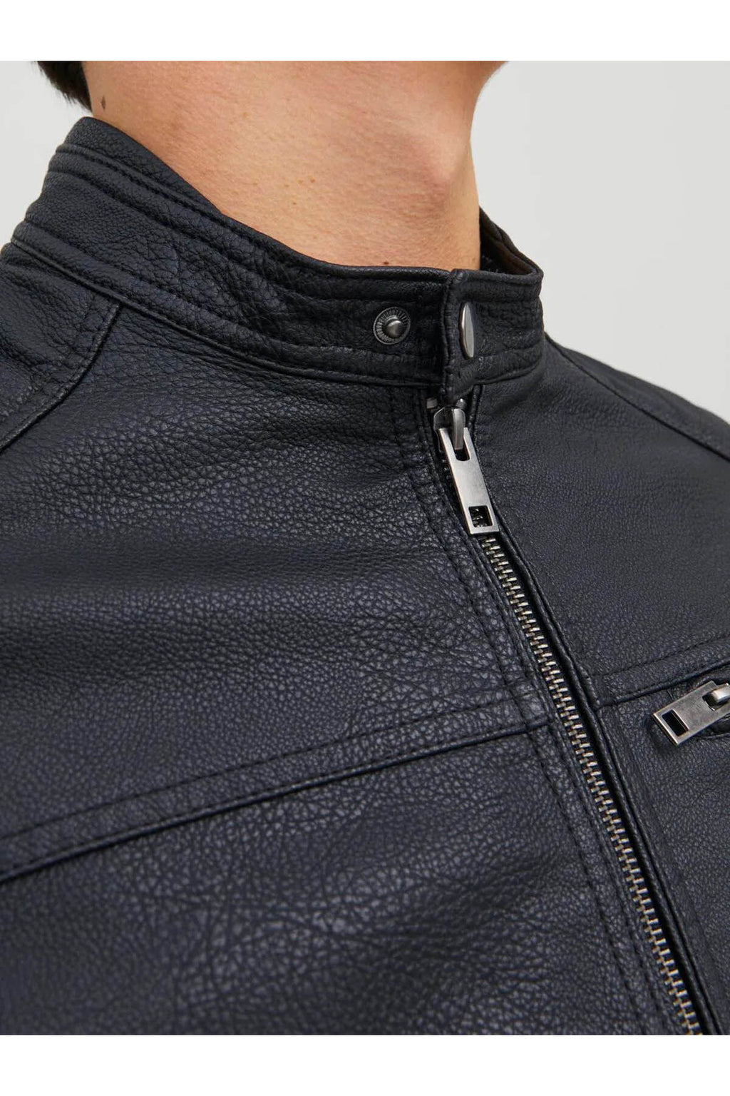 Jjerocky Jacket Noos Siyah Erkek Deri Ceket 12147218
