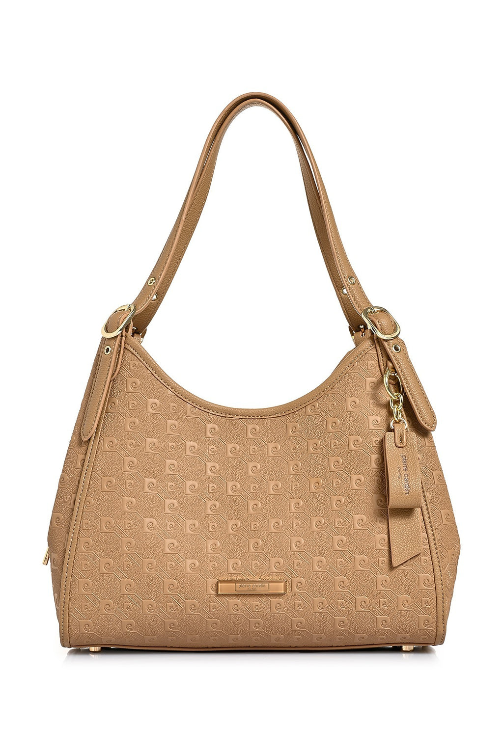 Kadın Kadın Camel Print Desenli Fermuarlı Çok Bölmeli Omuz Çantası